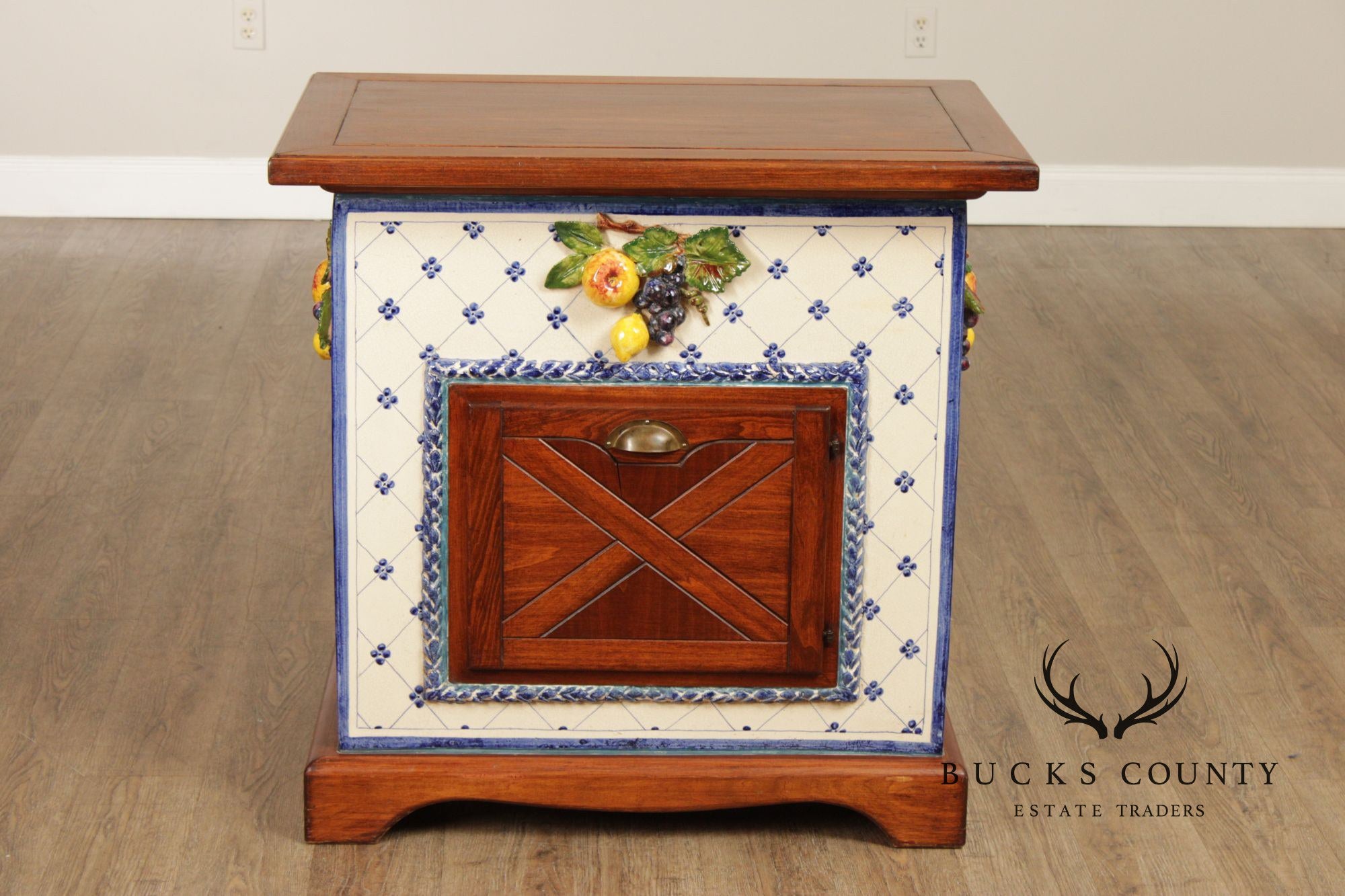 Ceccarelli Italian Majolica Porcelain Fruit Cabinet
