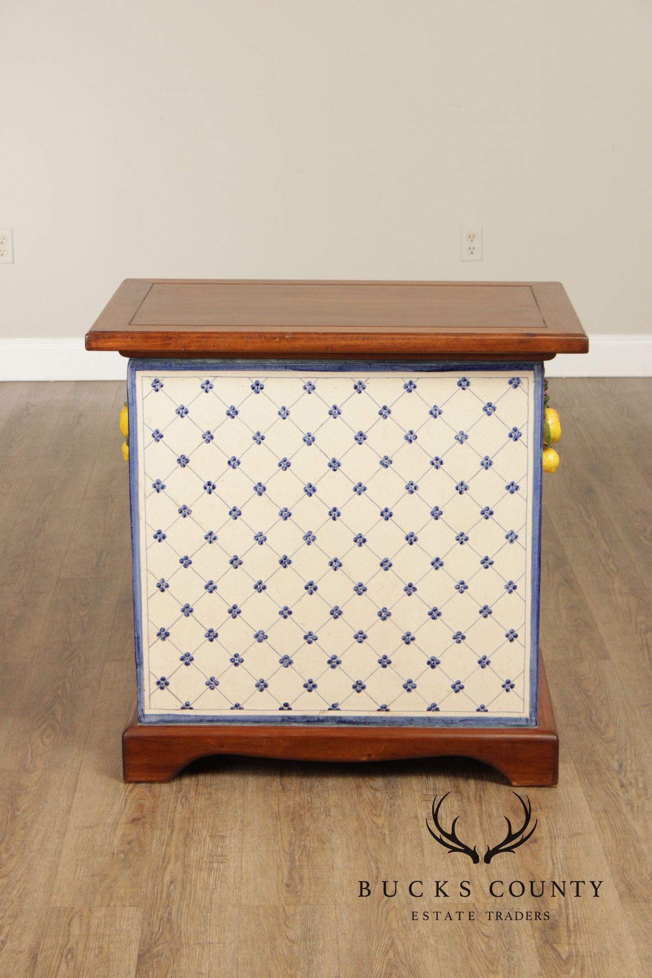 Ceccarelli Italian Majolica Porcelain Fruit Cabinet