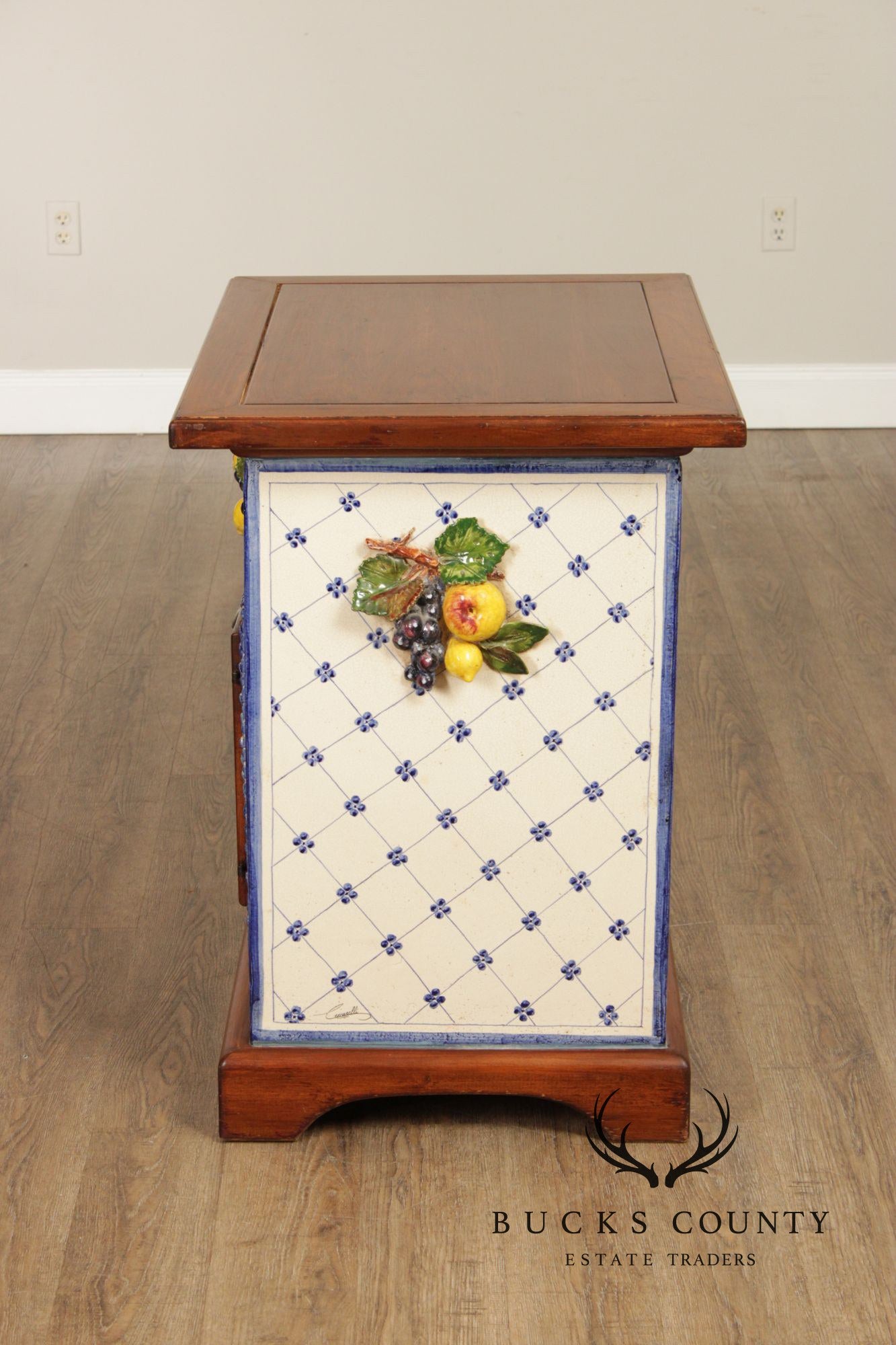 Ceccarelli Italian Majolica Porcelain Fruit Cabinet