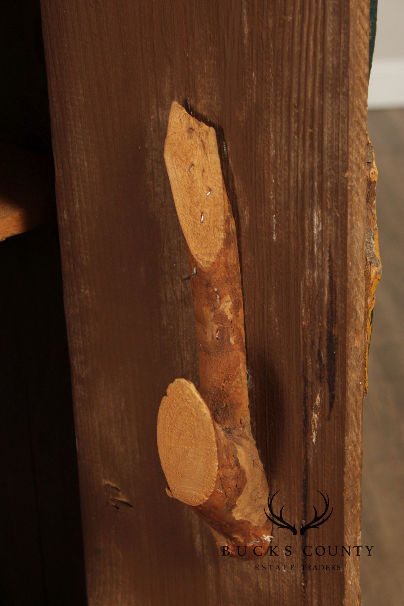 Folk Art Painted Stick Cabinet