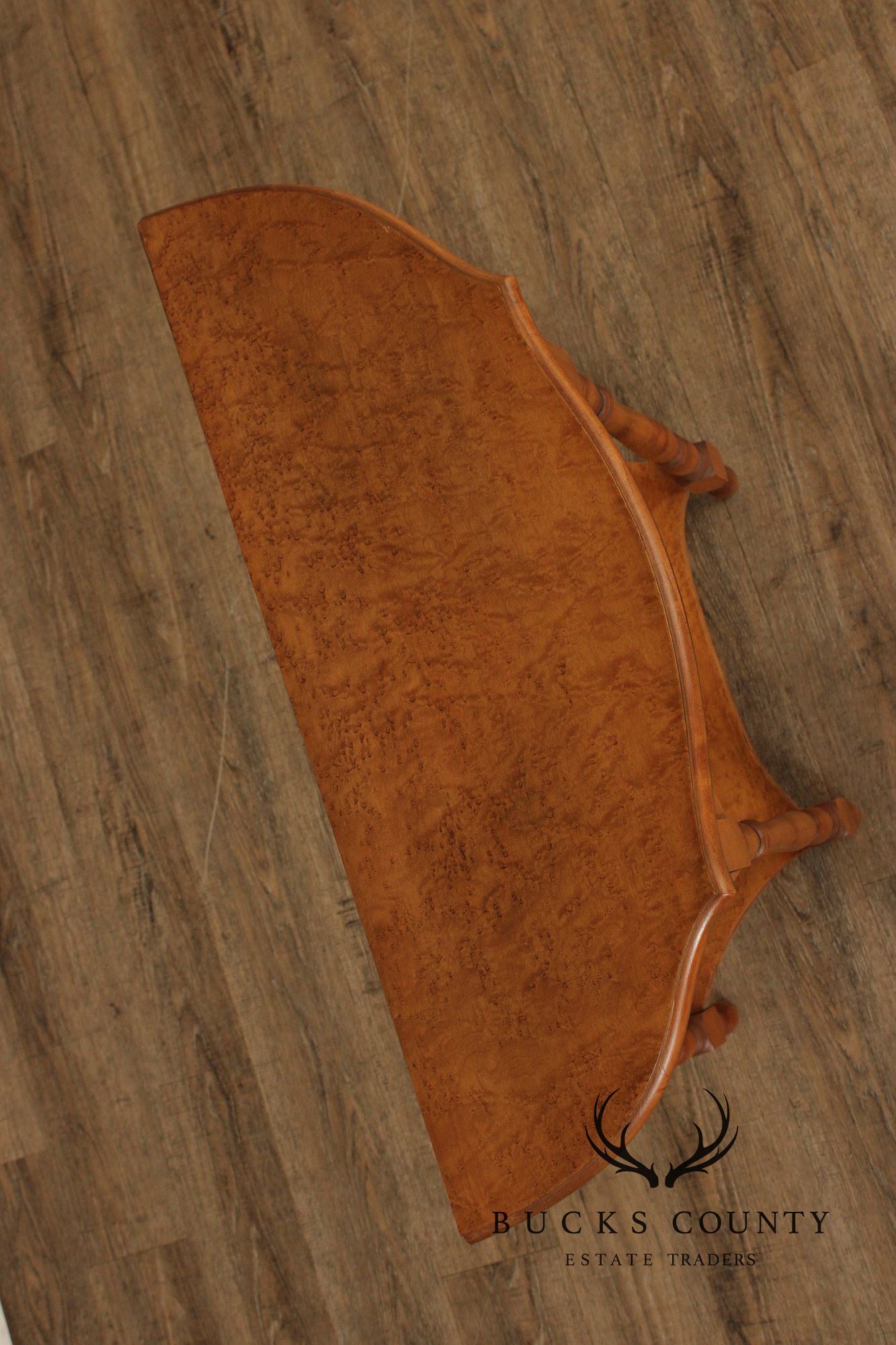 Colonial Style Bird's Eye Maple Narrow Hall Table