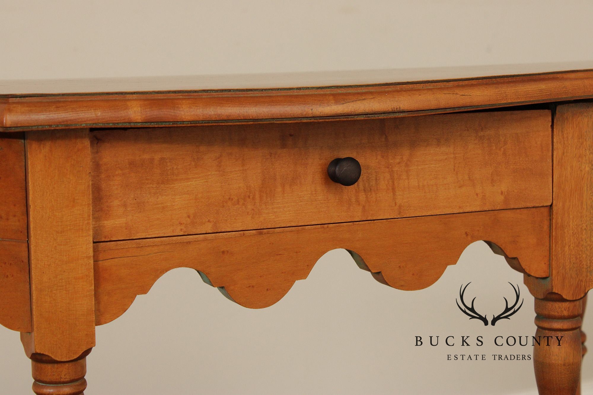 Colonial Style Bird's Eye Maple Narrow Hall Table