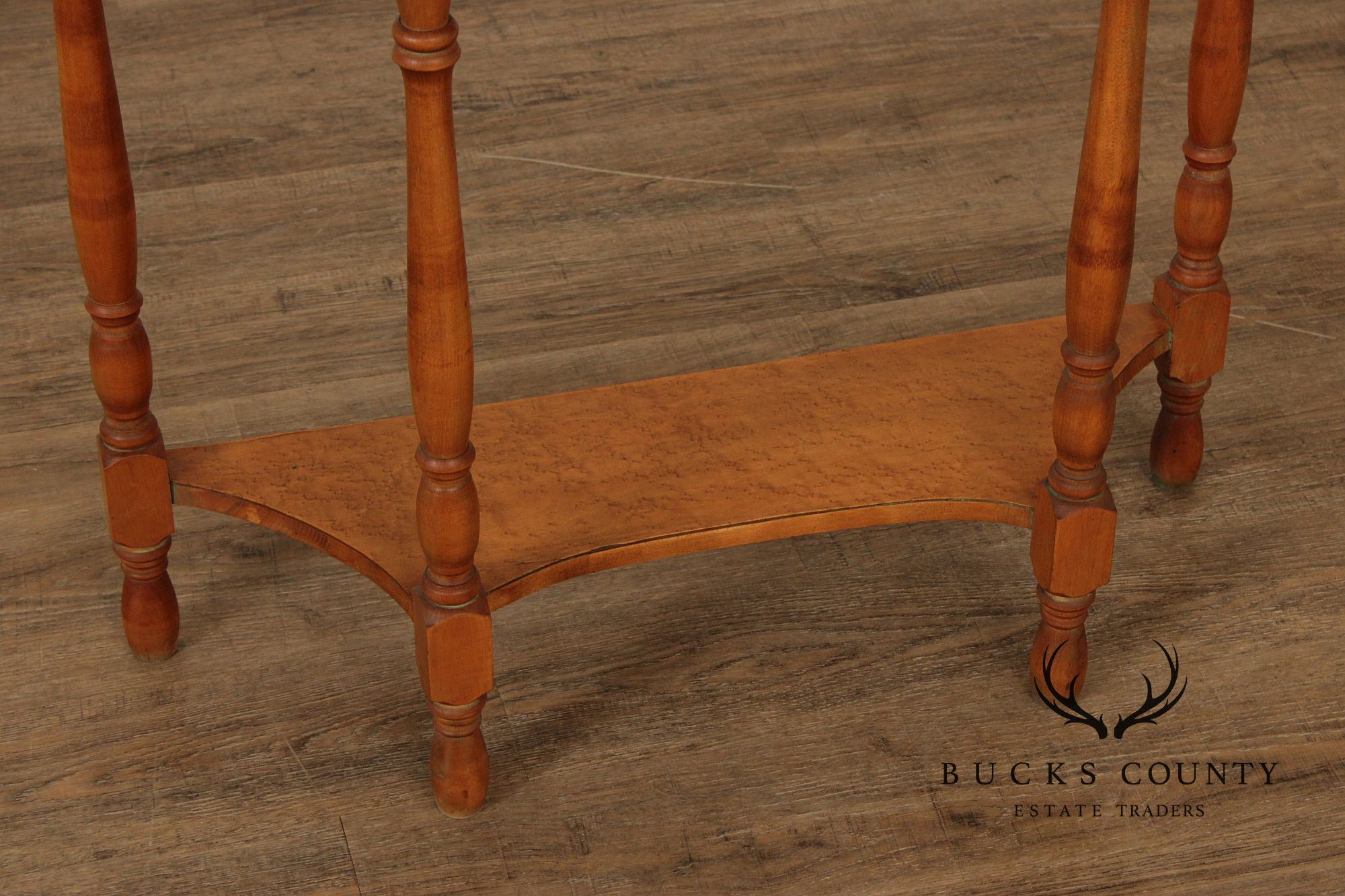 Colonial Style Bird's Eye Maple Narrow Hall Table