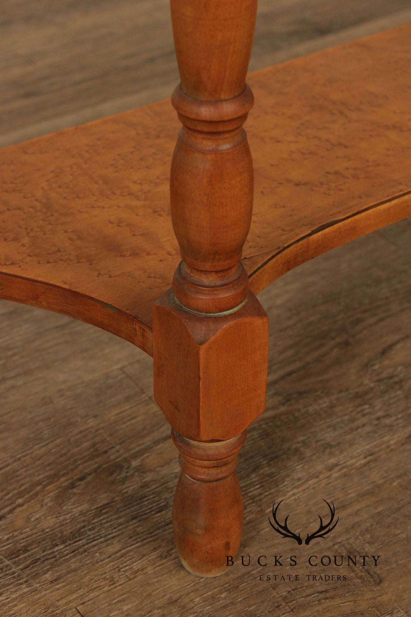 Colonial Style Bird's Eye Maple Narrow Hall Table