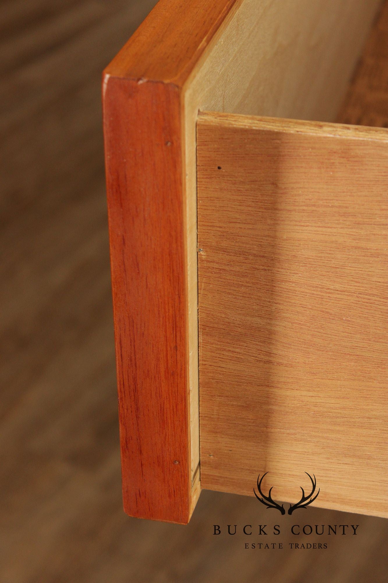 Stanley Furniture Pine and Wicker Chest of Drawers