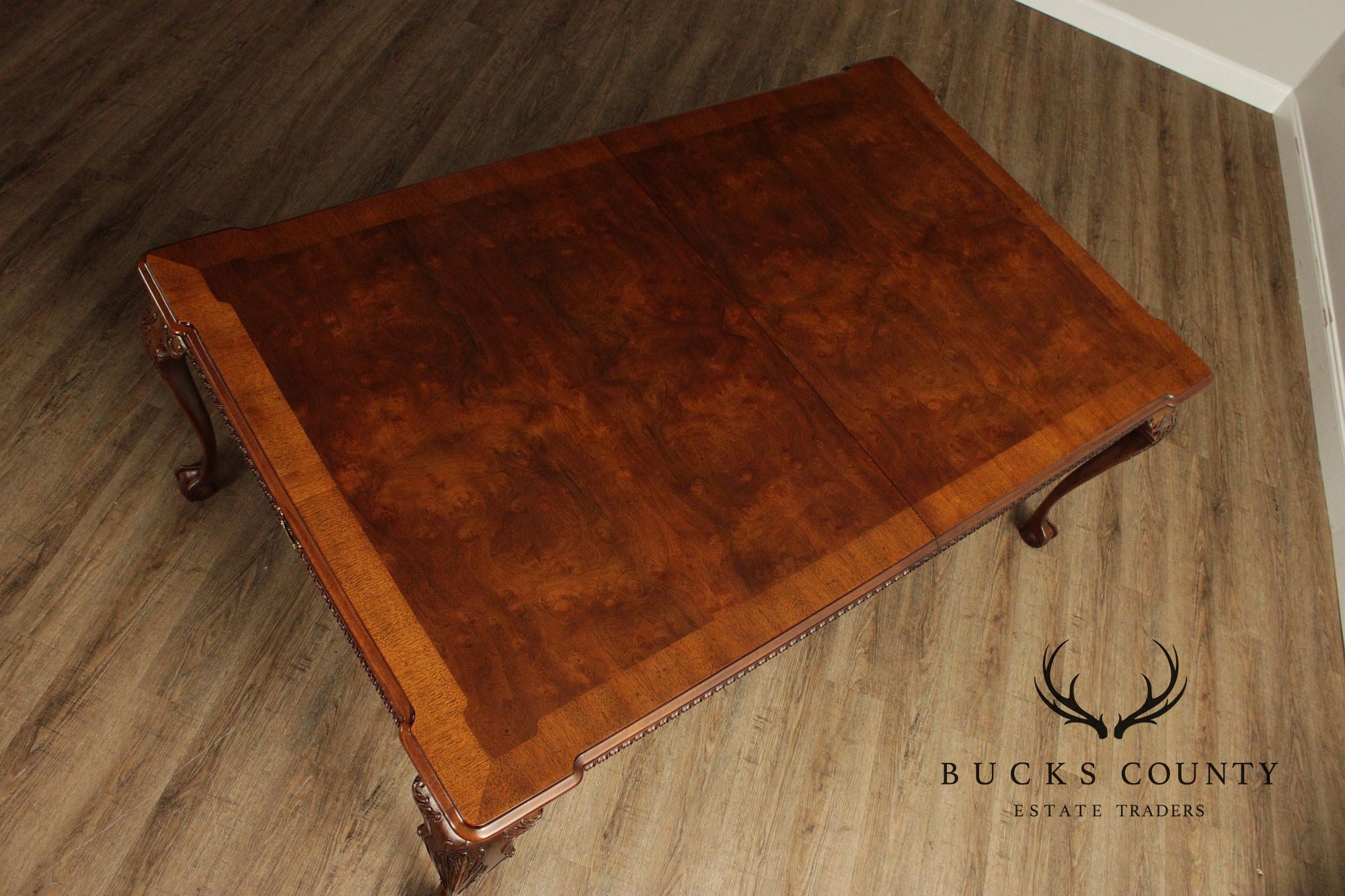 Henredon Rittenhouse Square Chippendale Style Mahogany Dining Table With Ball & Claw Feet