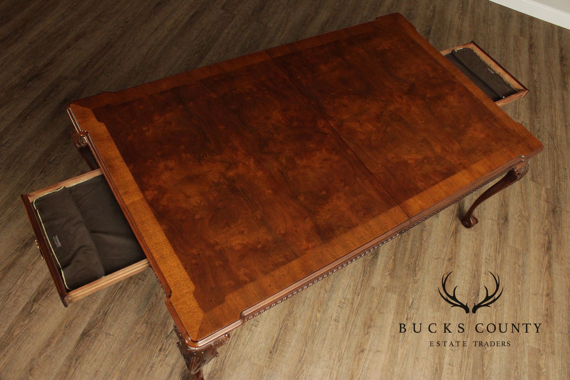 Henredon Rittenhouse Square Chippendale Style Mahogany Dining Table With Ball & Claw Feet