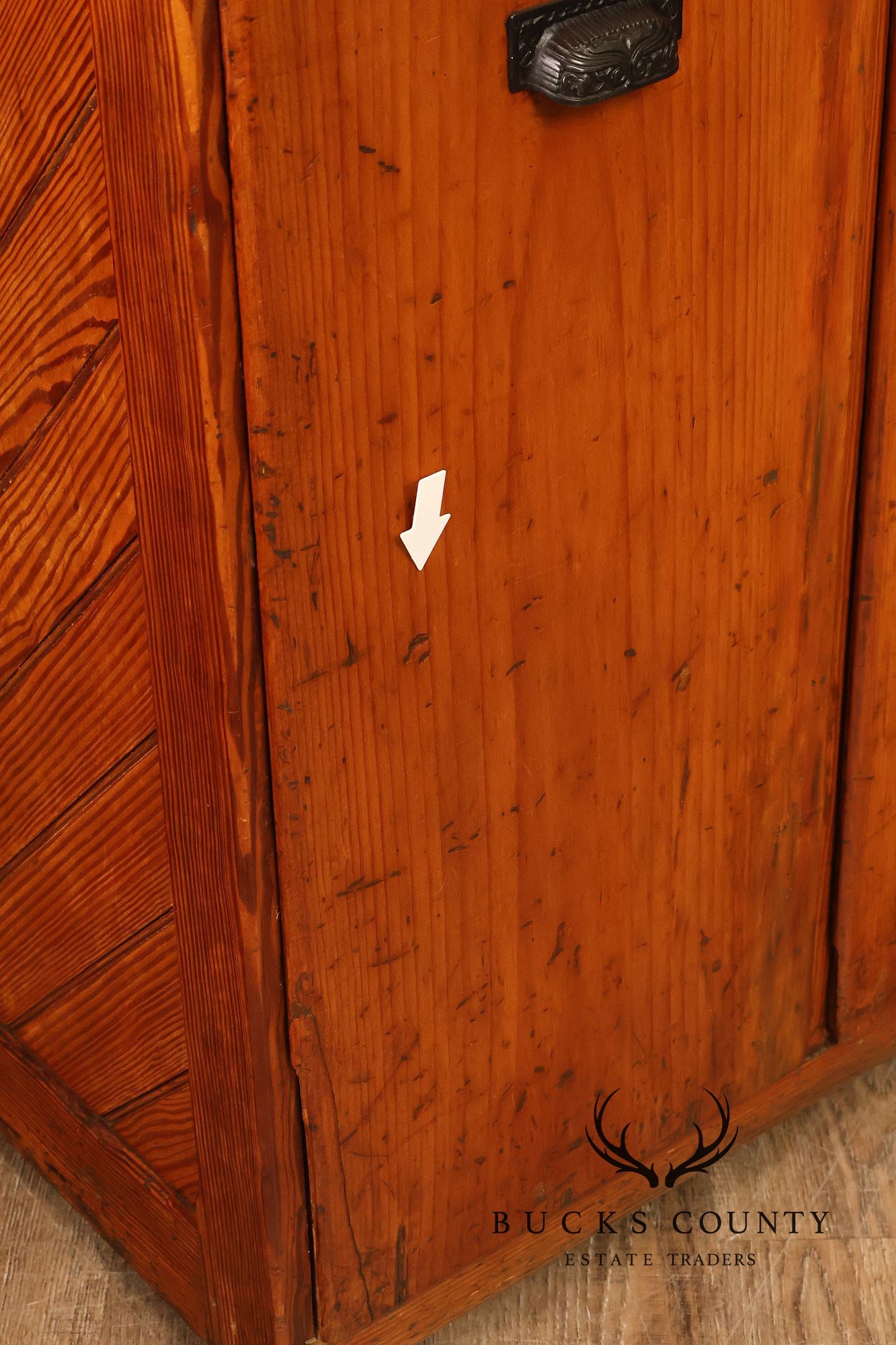 County Style Antique Industrial Baker’s Cabinet