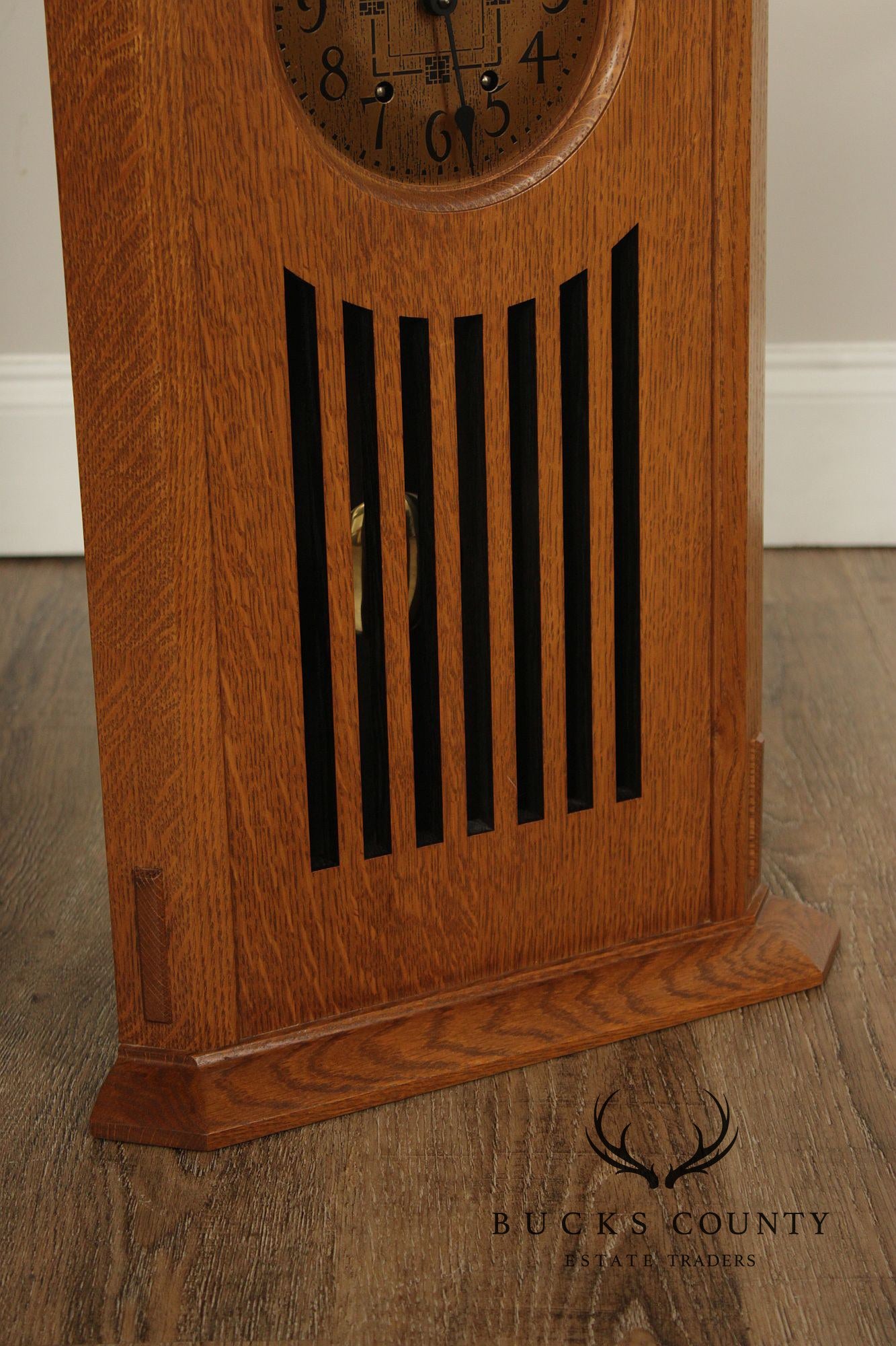 Stickley Mission Collection Oak Corner Clock