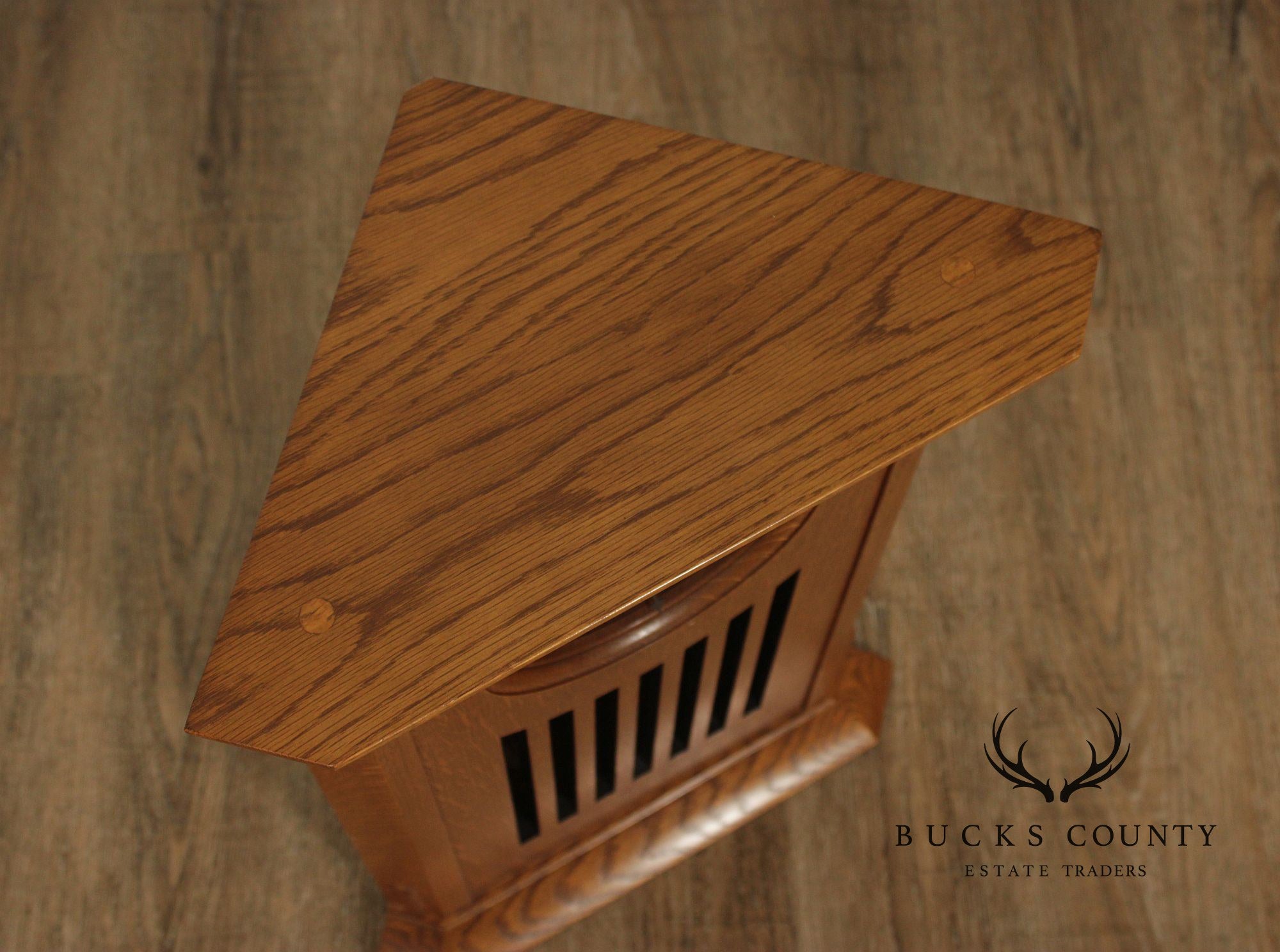 Stickley Mission Collection Oak Corner Clock