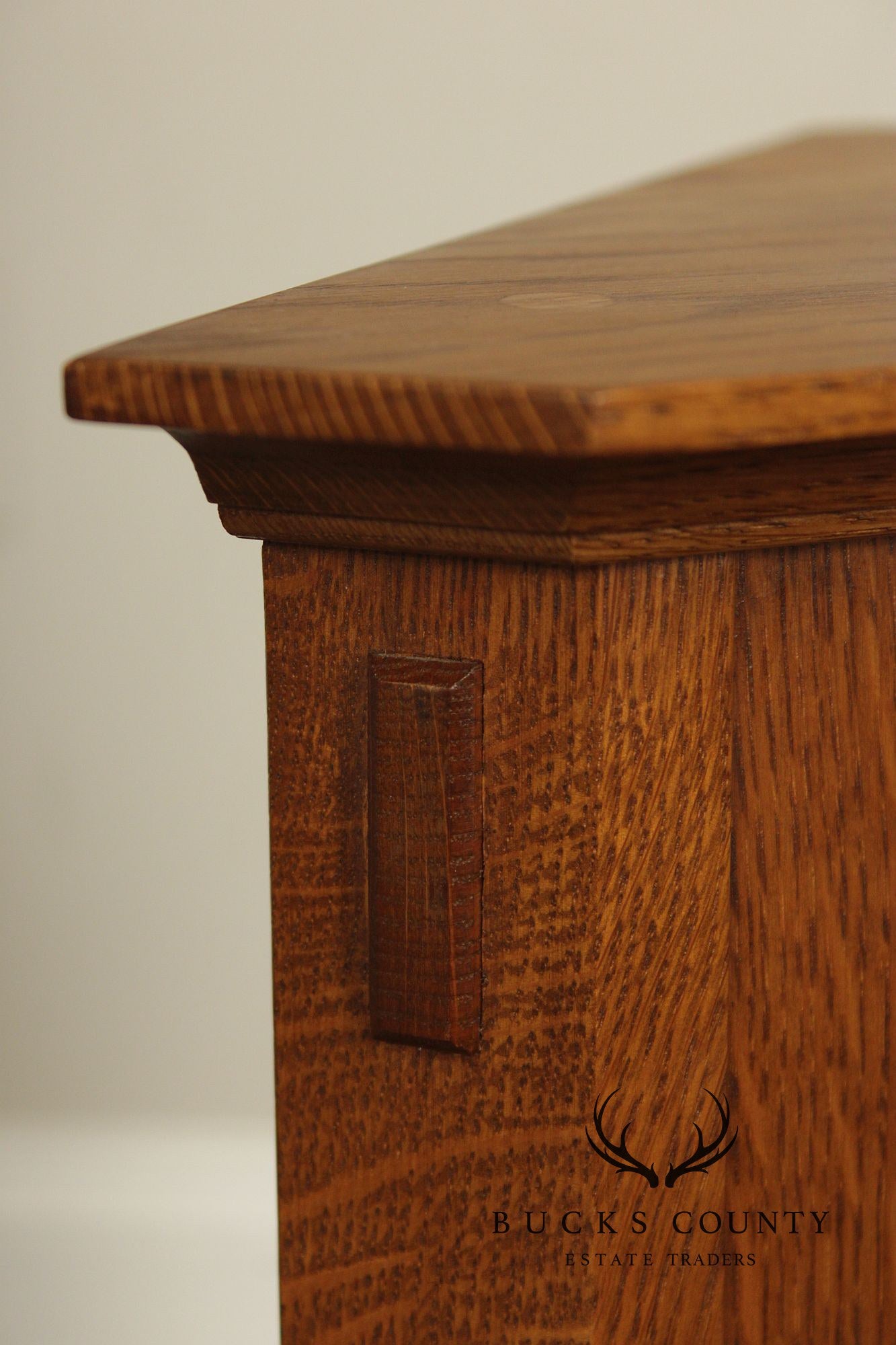 Stickley Mission Collection Oak Corner Clock