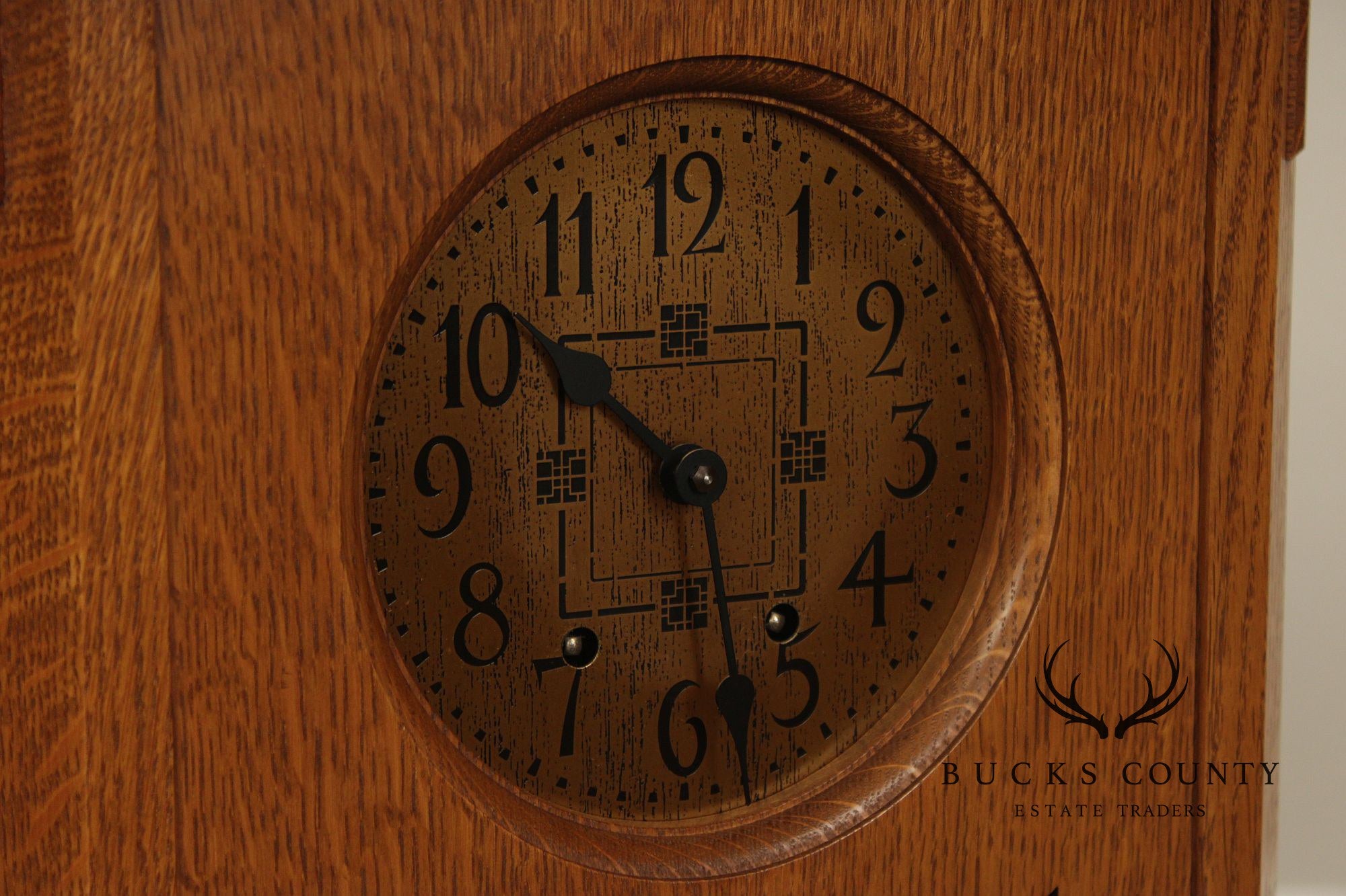 Stickley Mission Collection Oak Corner Clock