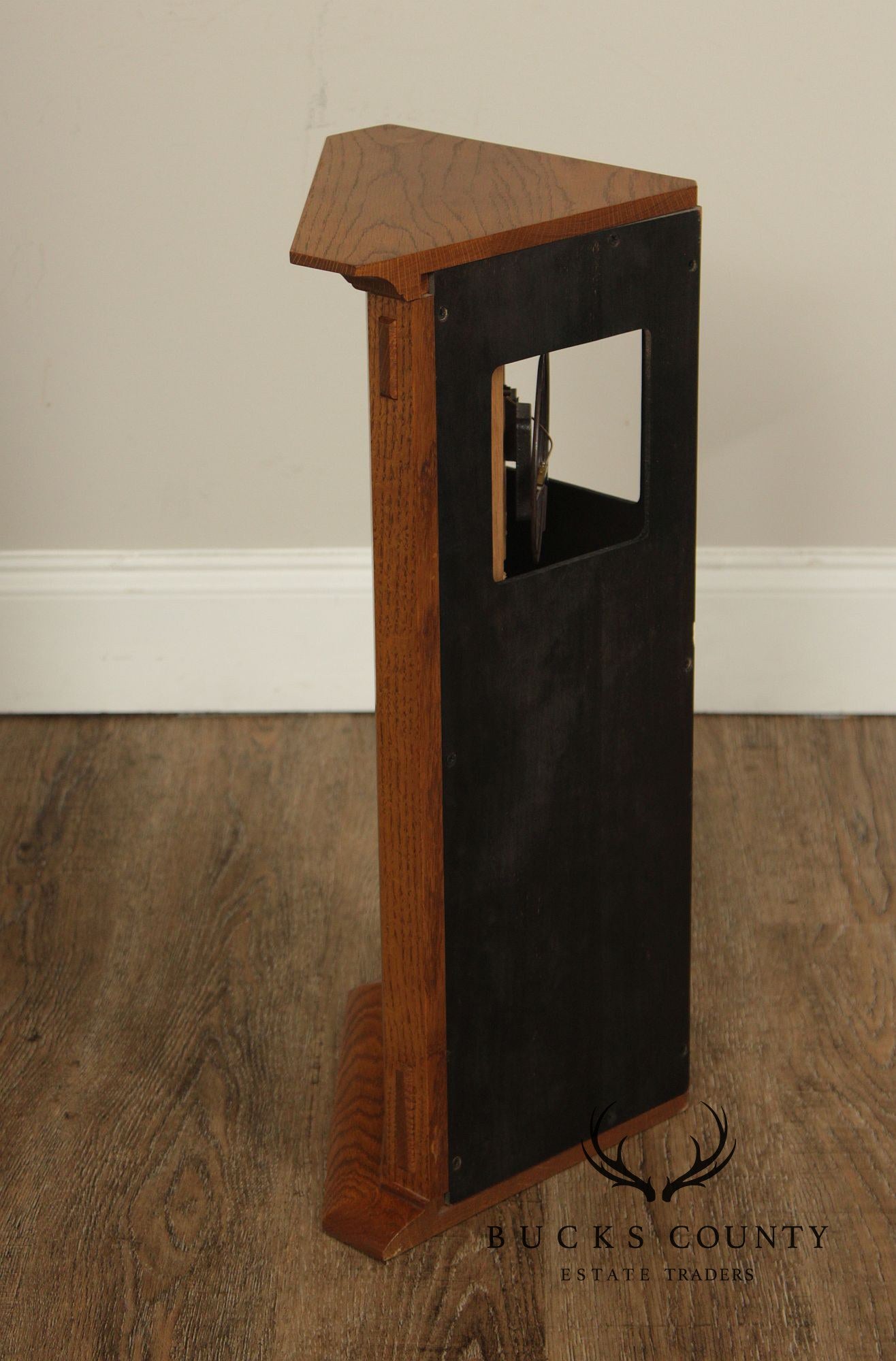 Stickley Mission Collection Oak Corner Clock