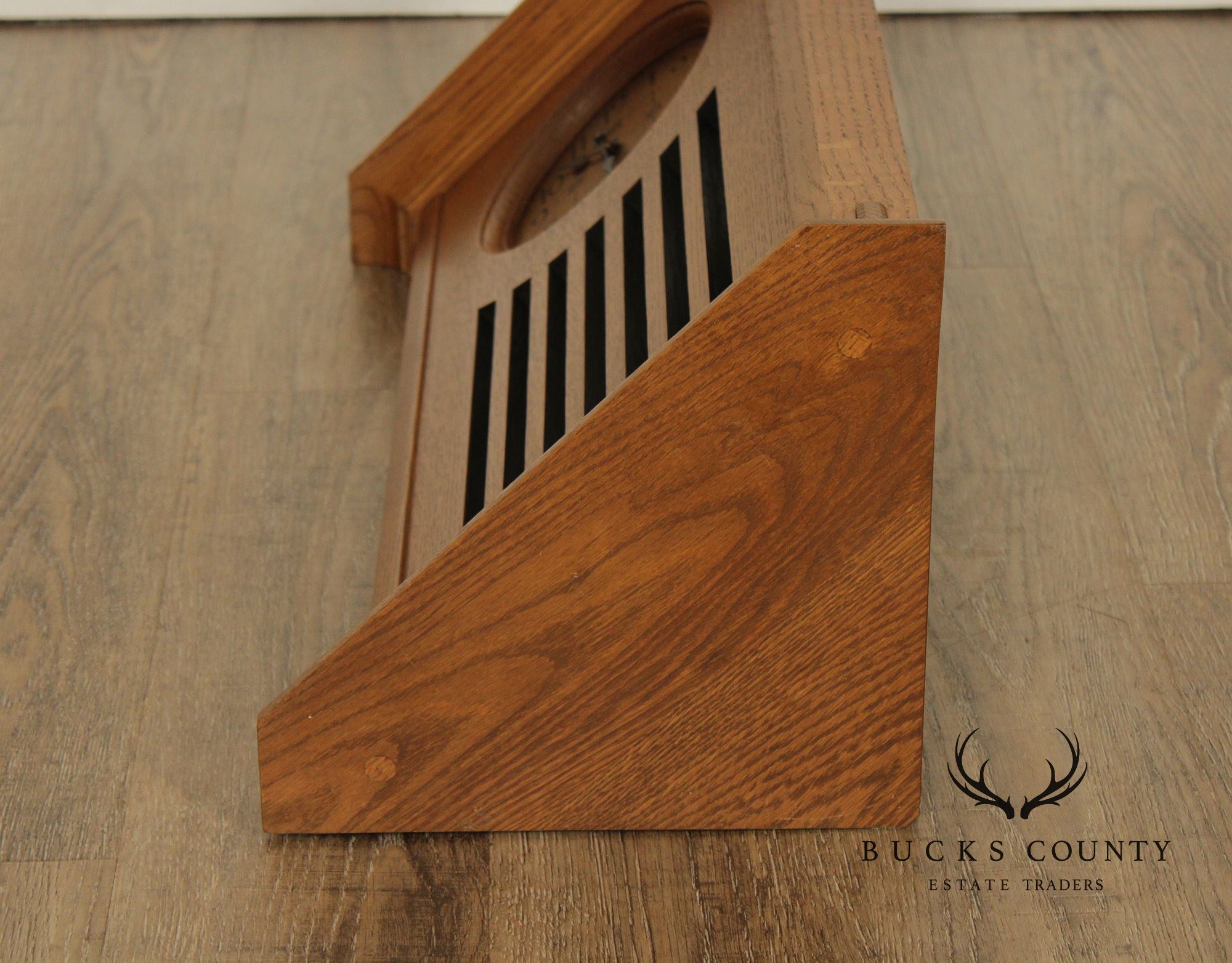 Stickley Mission Collection Oak Corner Clock