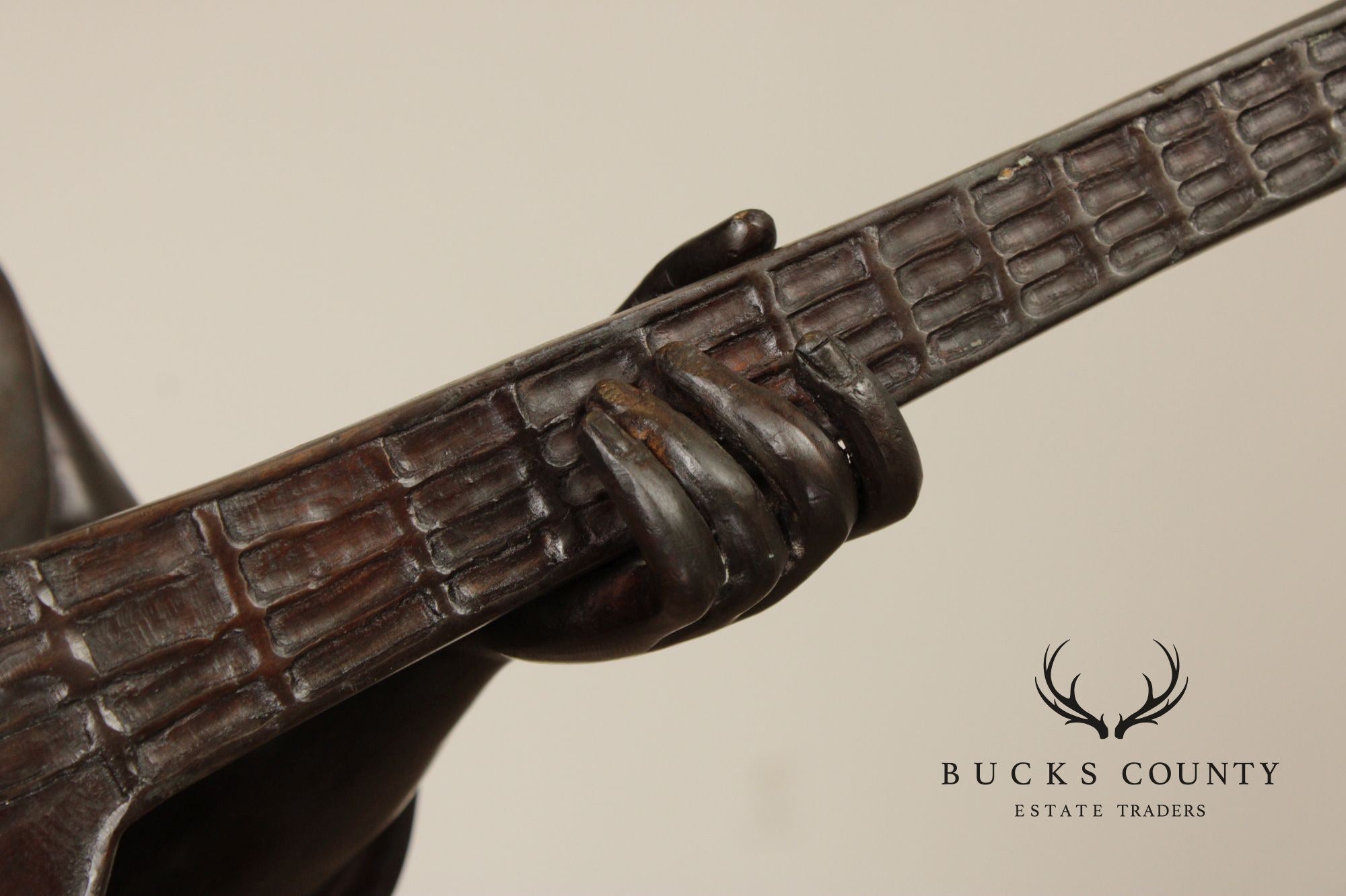 August Moreau Large Patinated Bronze Statue of a Musician