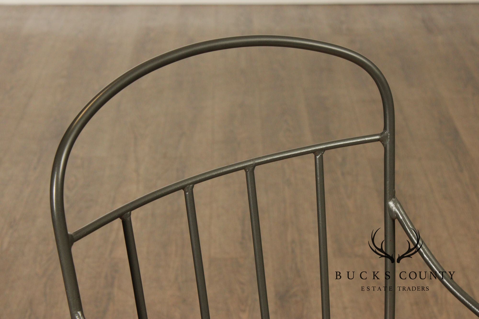 Kincaid French Country Style Set of Four Wrought Iron and Oak Dining Chairs