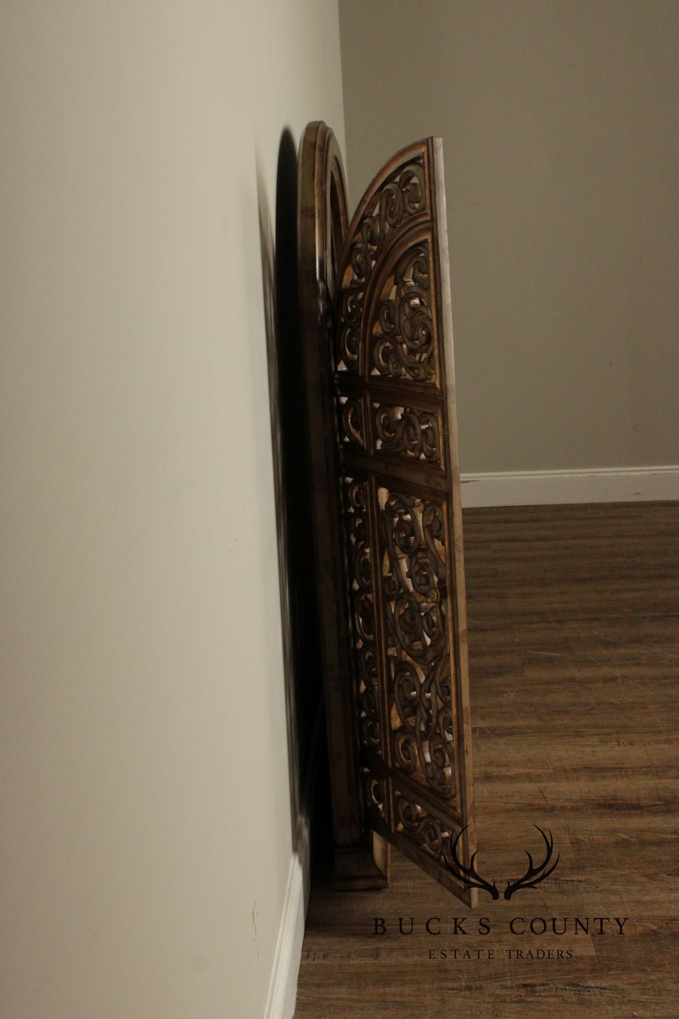 LaBarge Italian Renaissance Style Pair of Arched Wall Mirrors