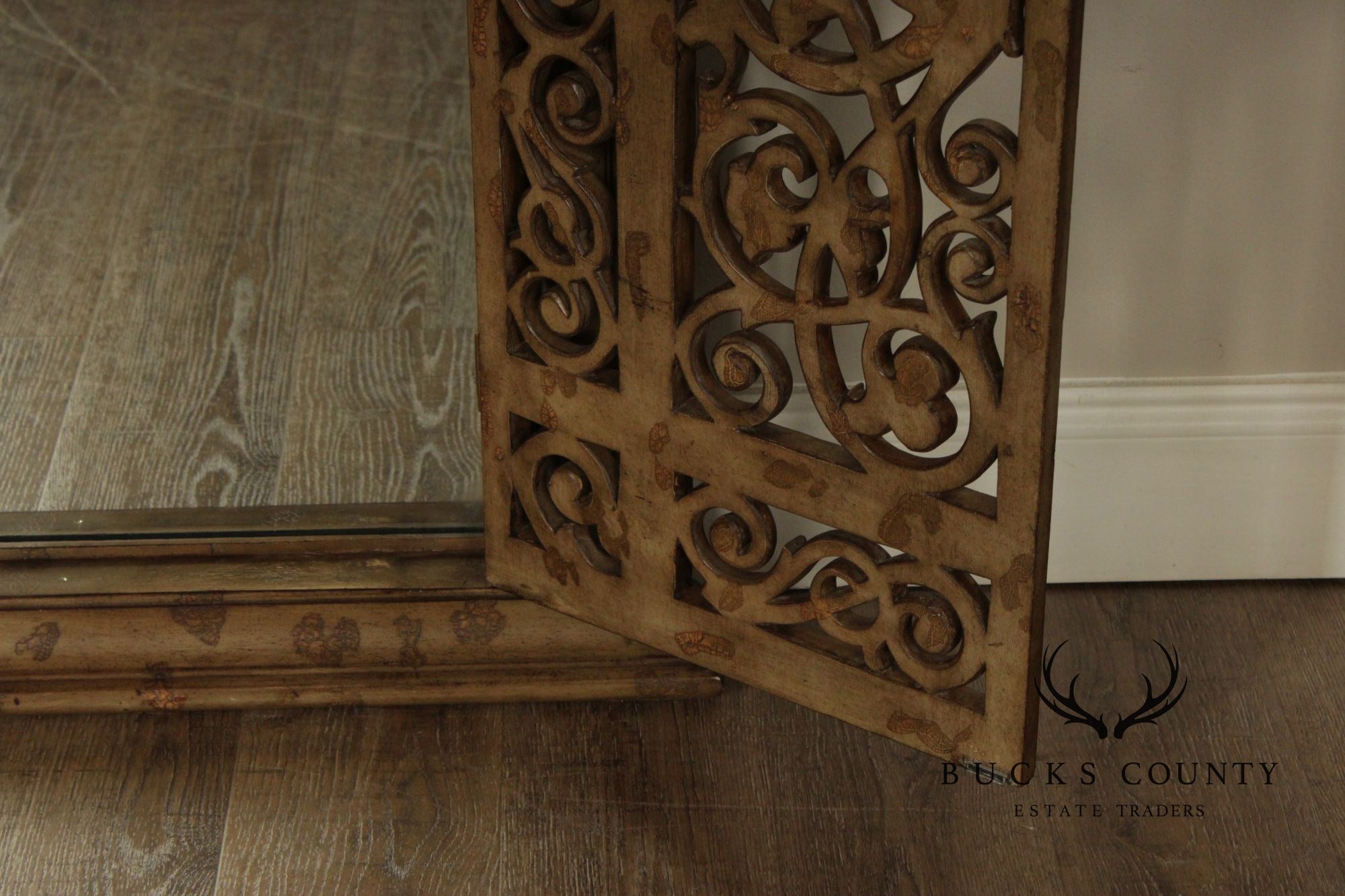 LaBarge Italian Renaissance Style Pair of Arched Wall Mirrors