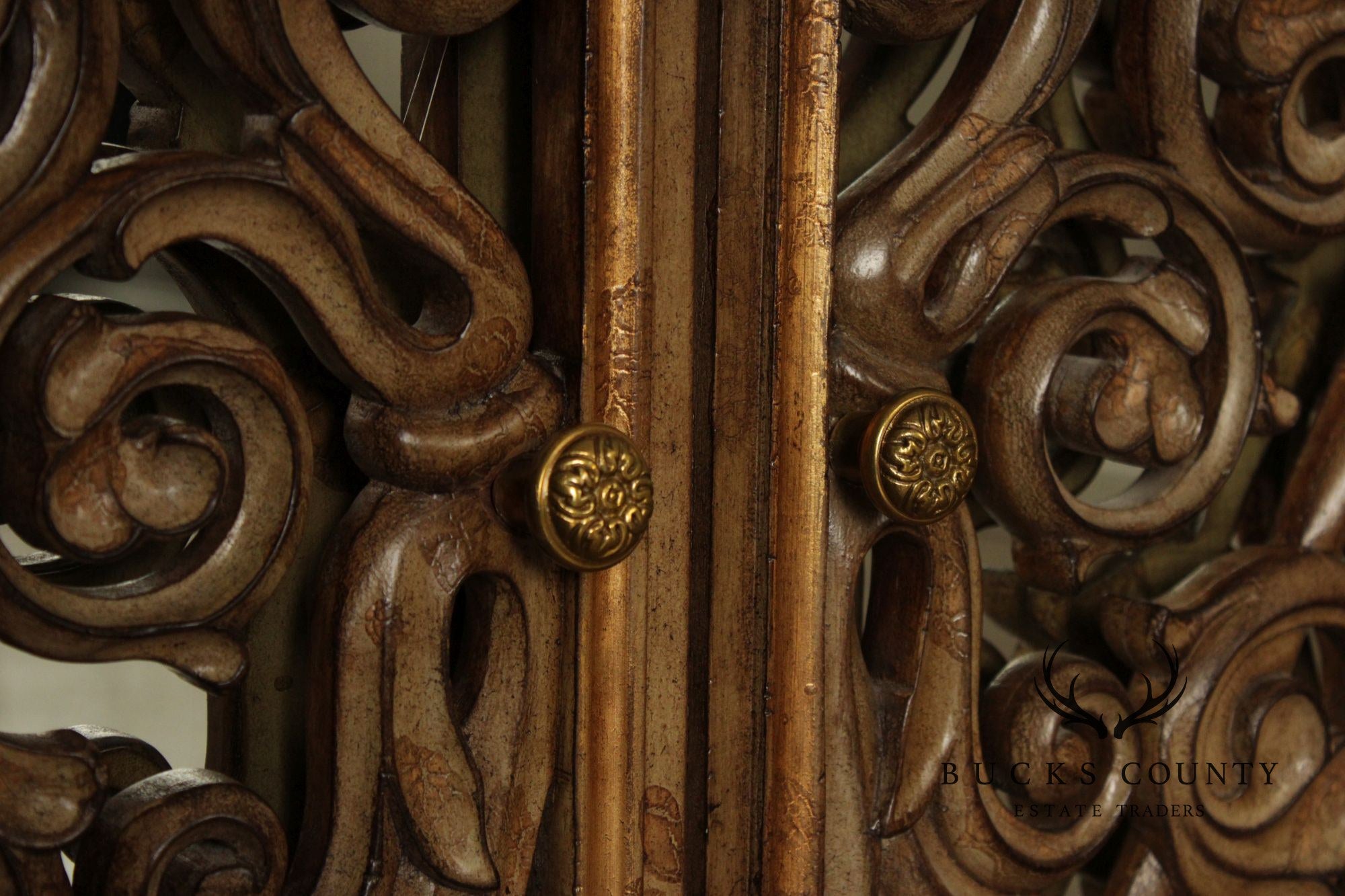 LaBarge Italian Renaissance Style Pair of Arched Wall Mirrors