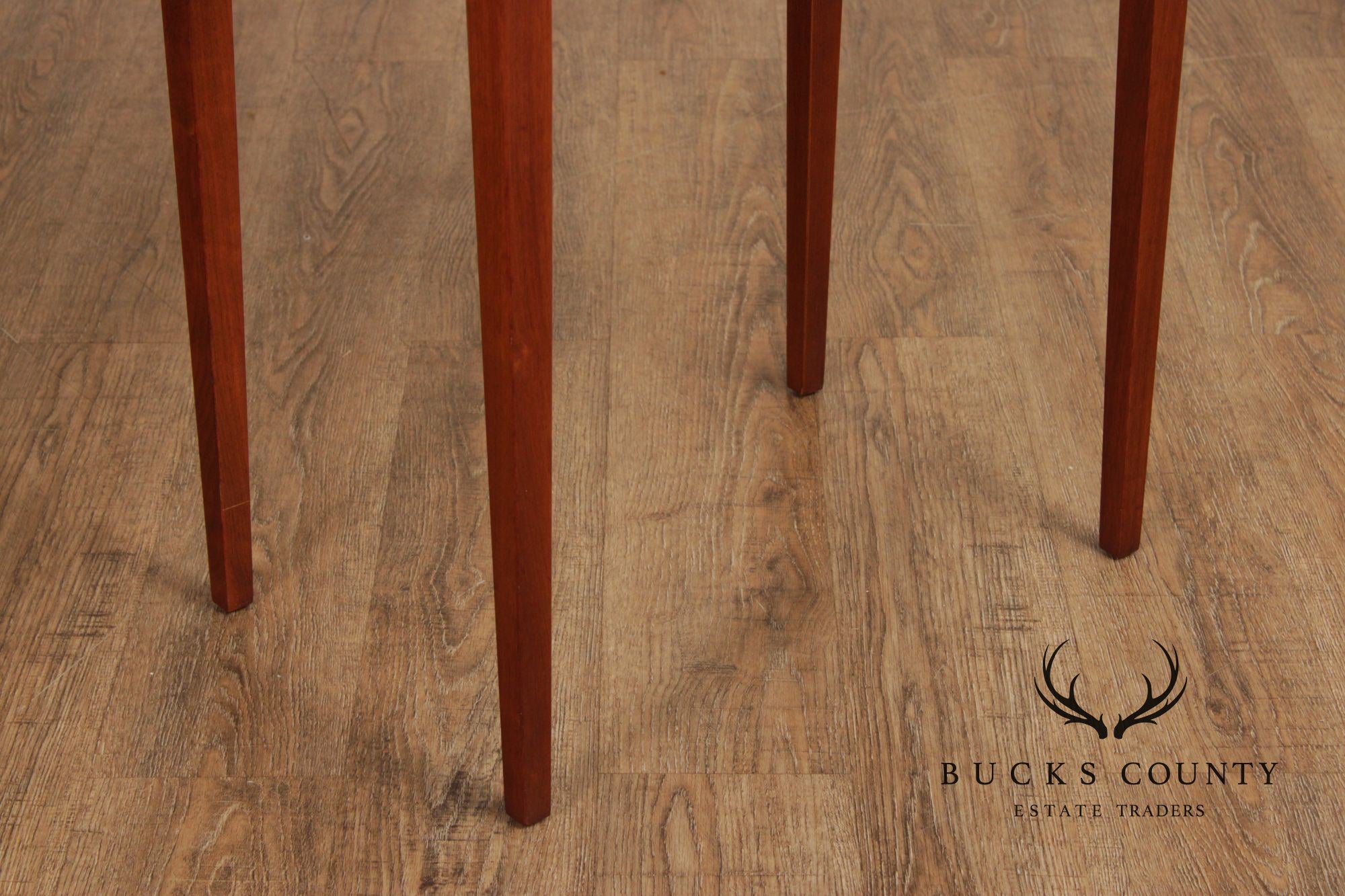 Hepplewhite Style Vintage Set Of Three Walnut Nesting Tables