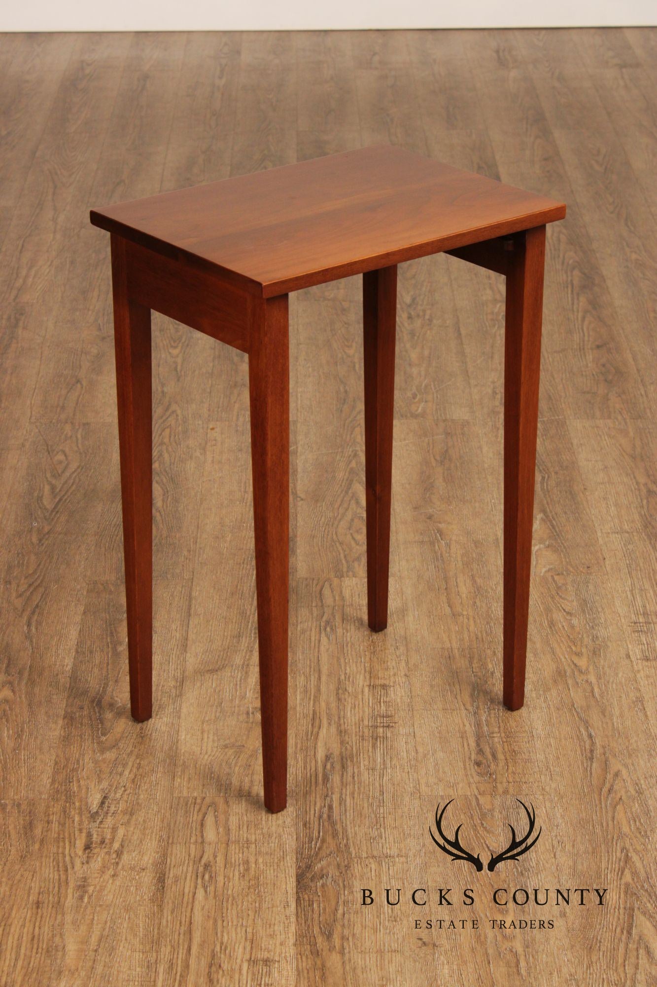 Hepplewhite Style Vintage Set Of Three Walnut Nesting Tables