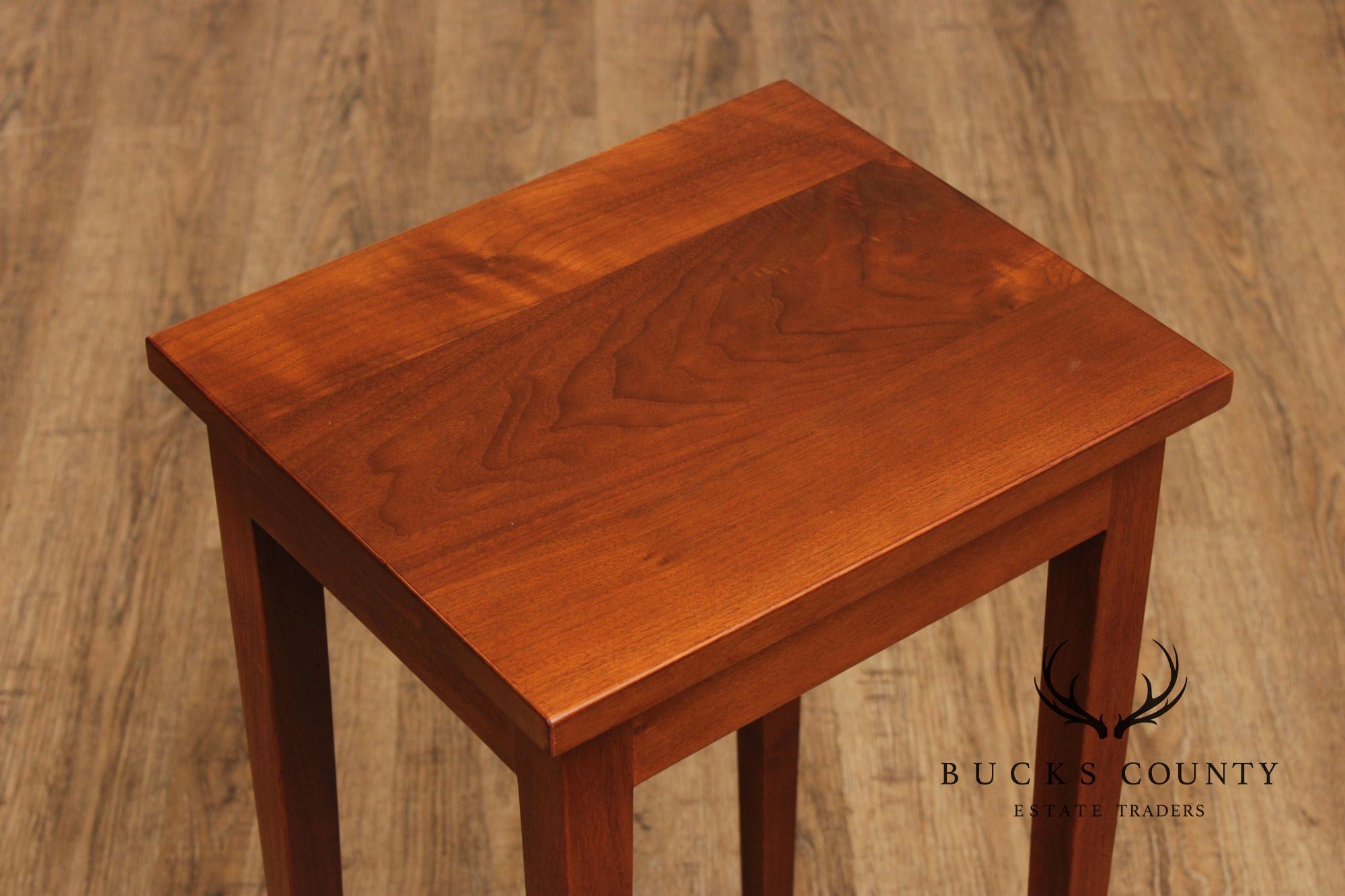 Hepplewhite Style Vintage Set Of Three Walnut Nesting Tables
