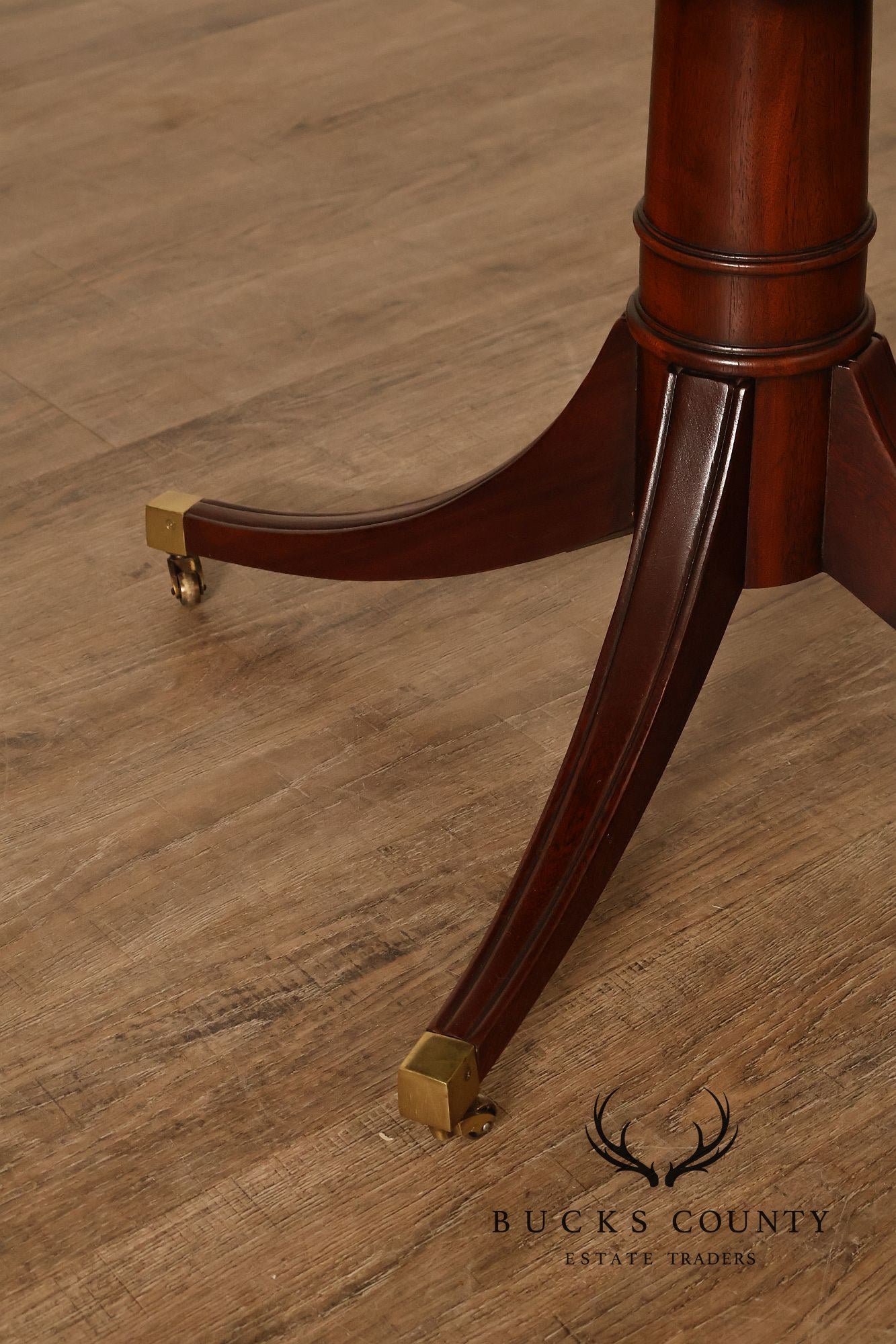 Hickory Chair Federal Style Round Inlaid Mahogany Drum Table