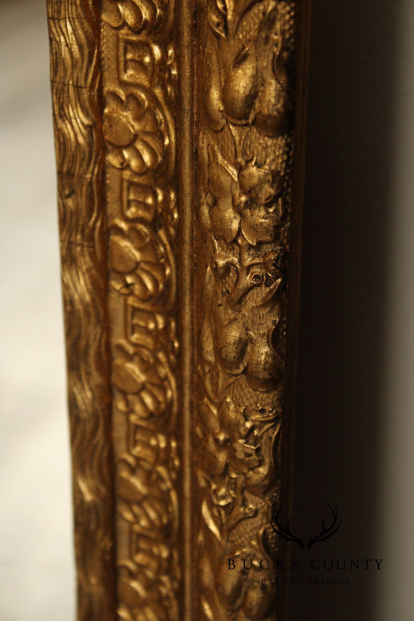 French Rococo Style Giltwood Carved Wall Mirror