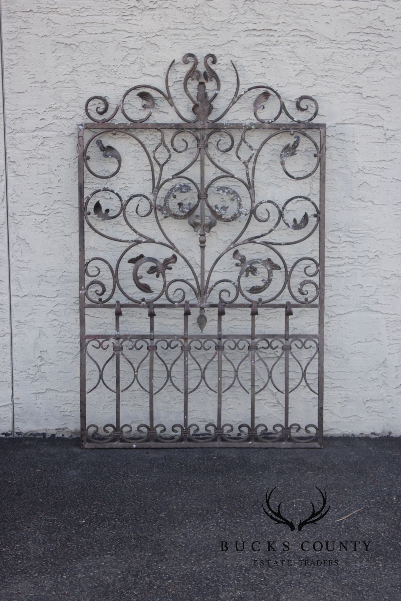 Vintage Pair Of Wrought Iron Decorative Garden Panels