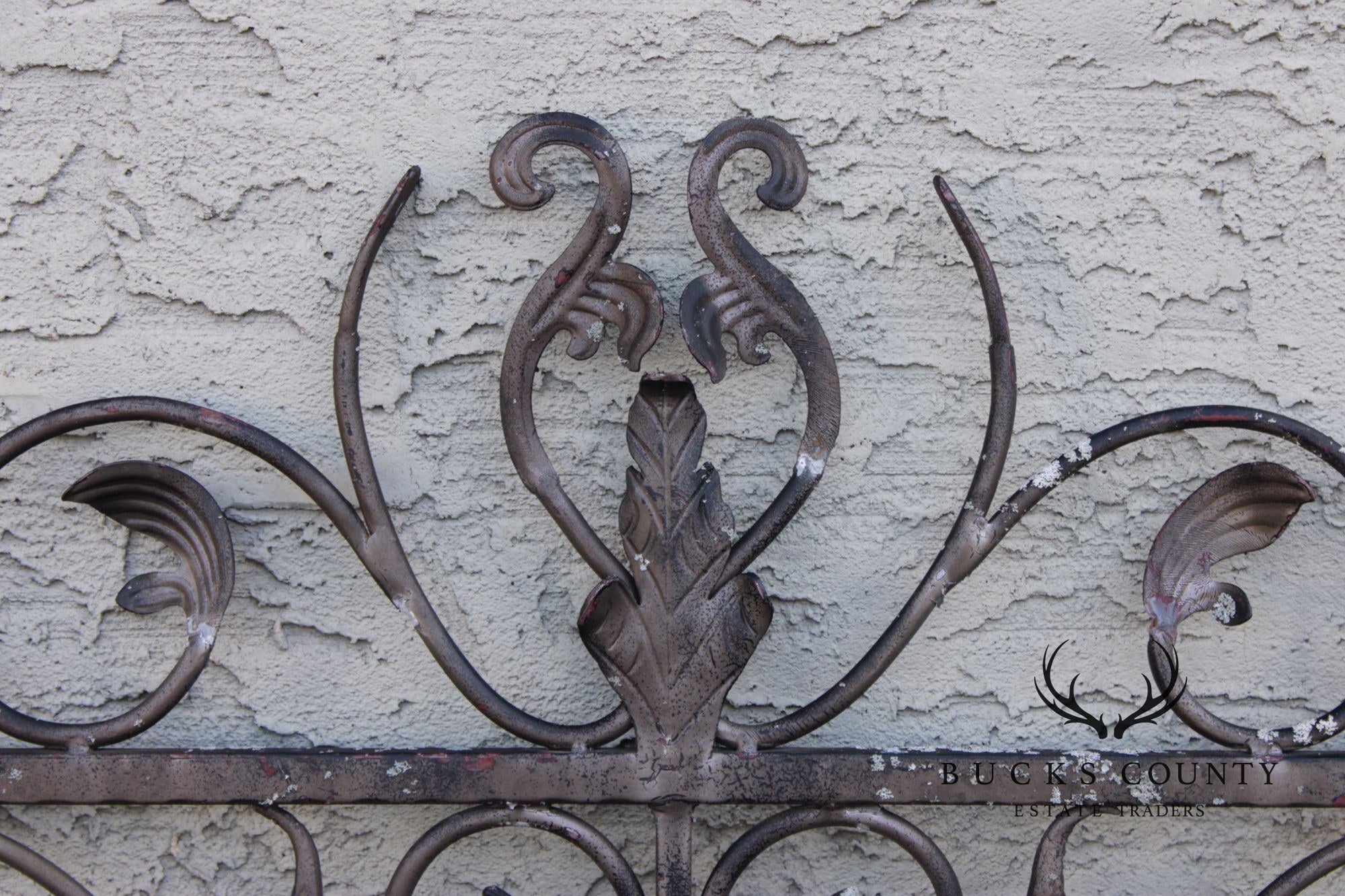 Vintage Pair Of Wrought Iron Decorative Garden Panels