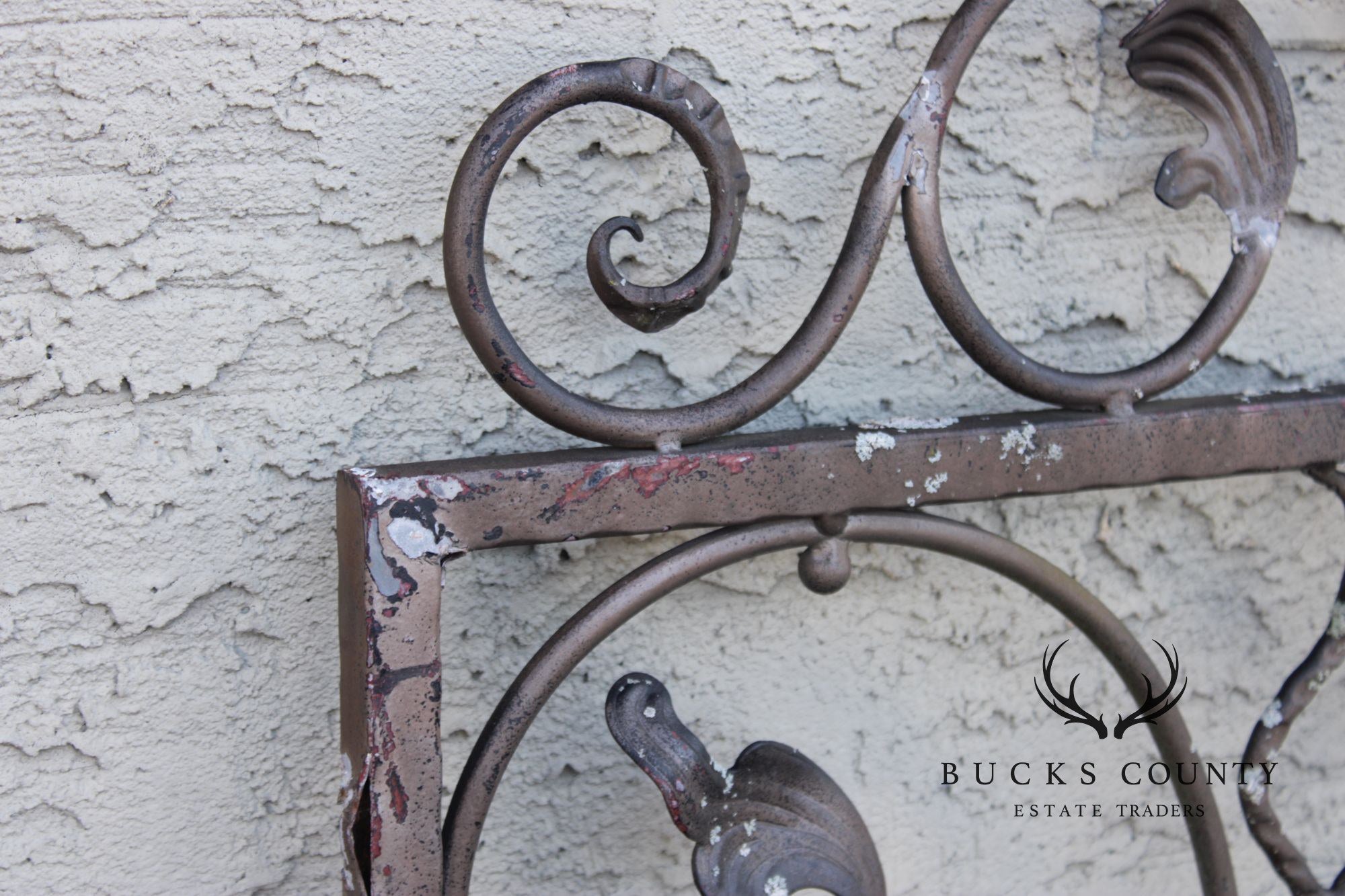 Vintage Pair Of Wrought Iron Decorative Garden Panels