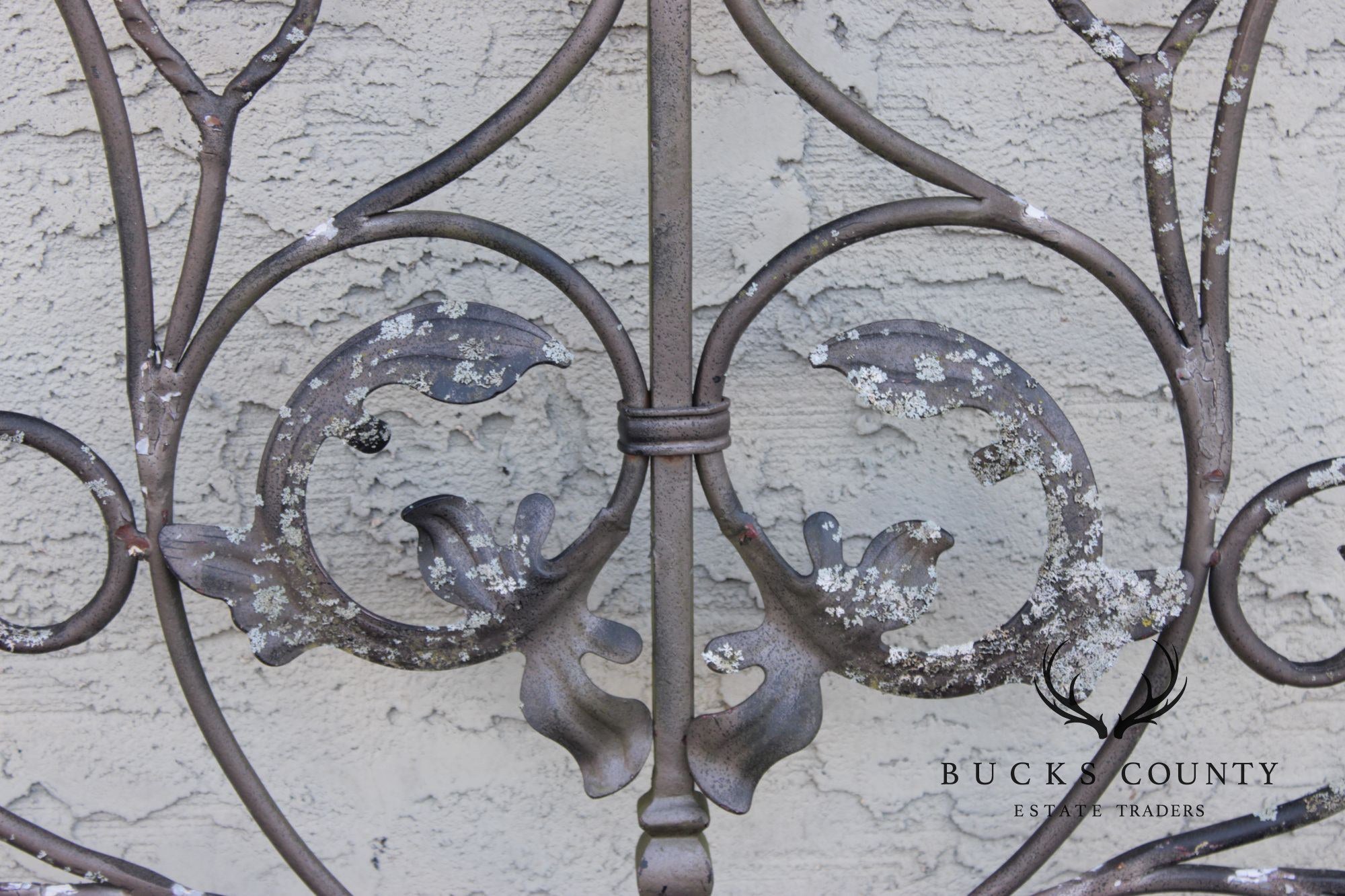 Vintage Pair Of Wrought Iron Decorative Garden Panels