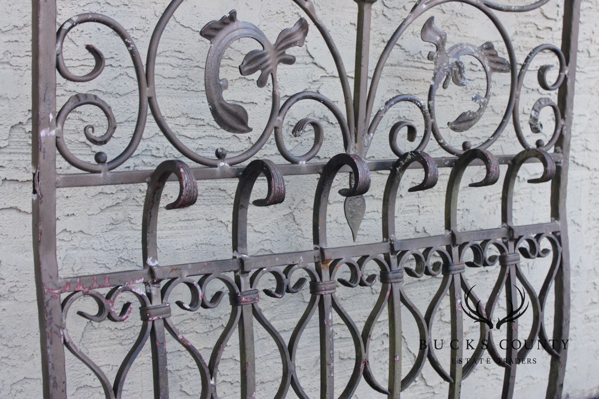 Vintage Pair Of Wrought Iron Decorative Garden Panels