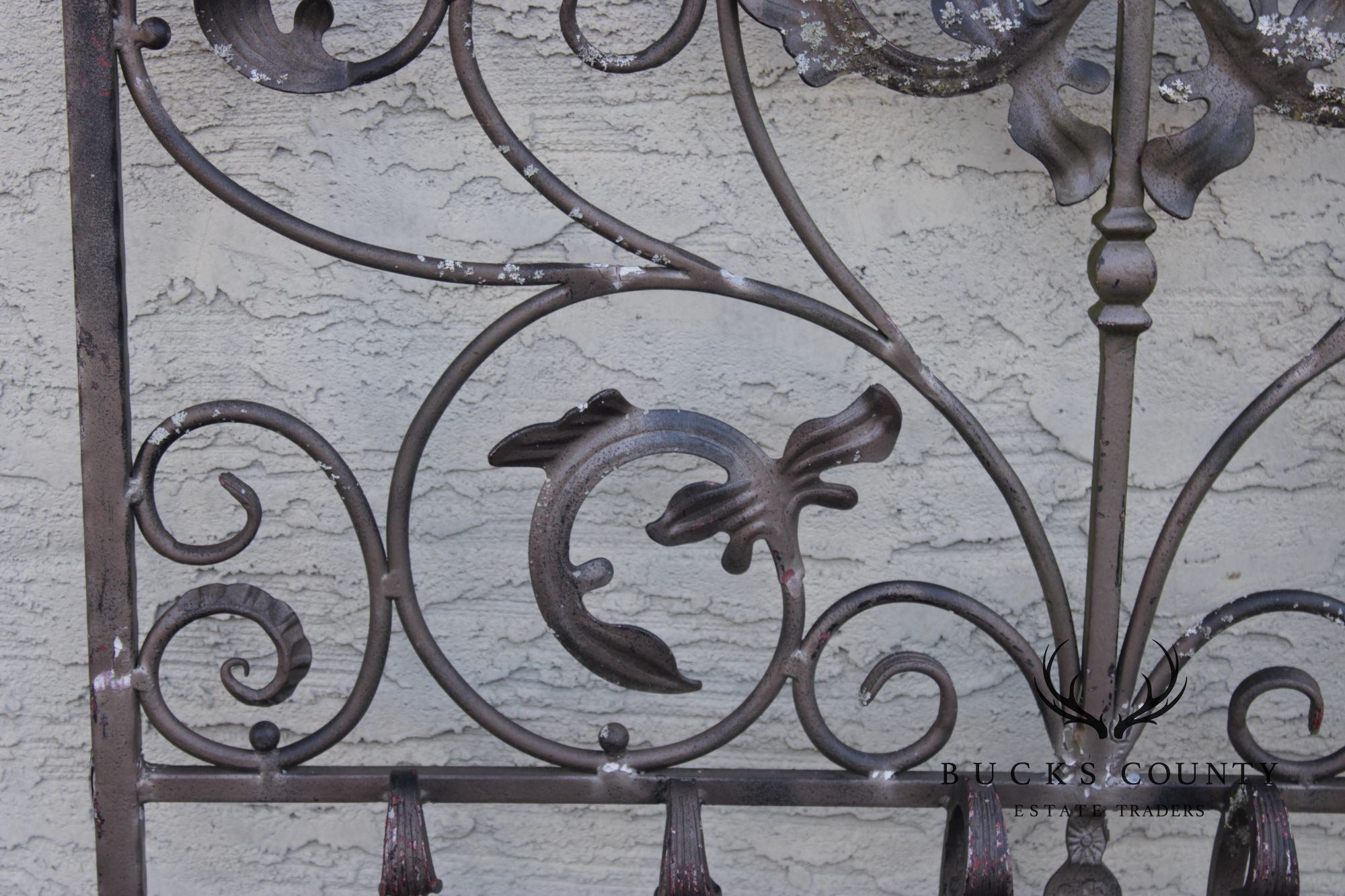 Vintage Pair Of Wrought Iron Decorative Garden Panels