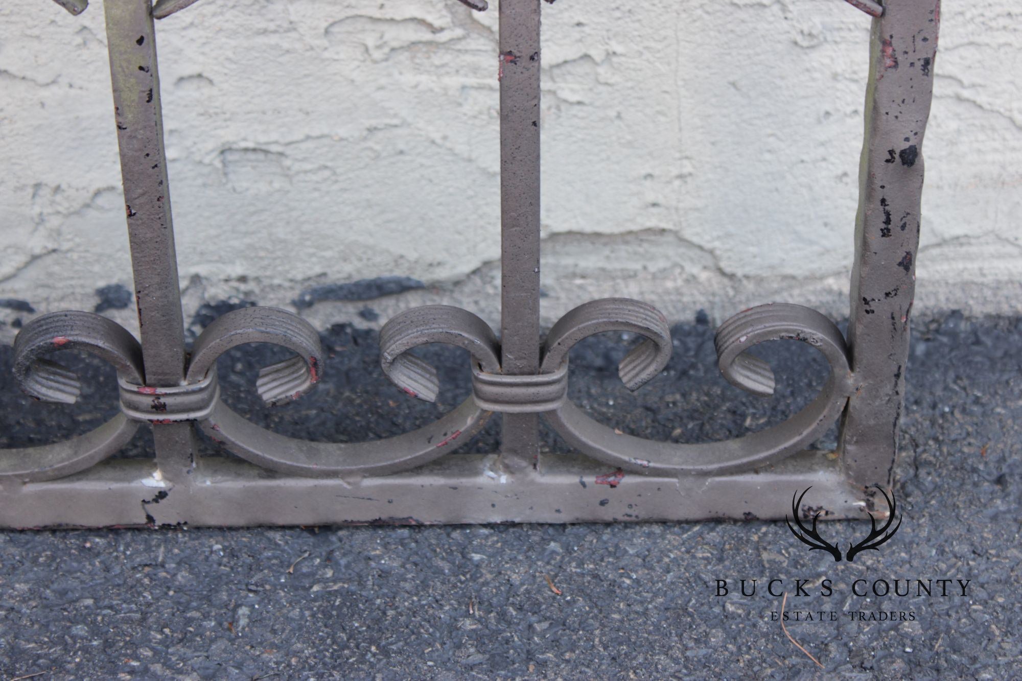 Vintage Pair Of Wrought Iron Decorative Garden Panels