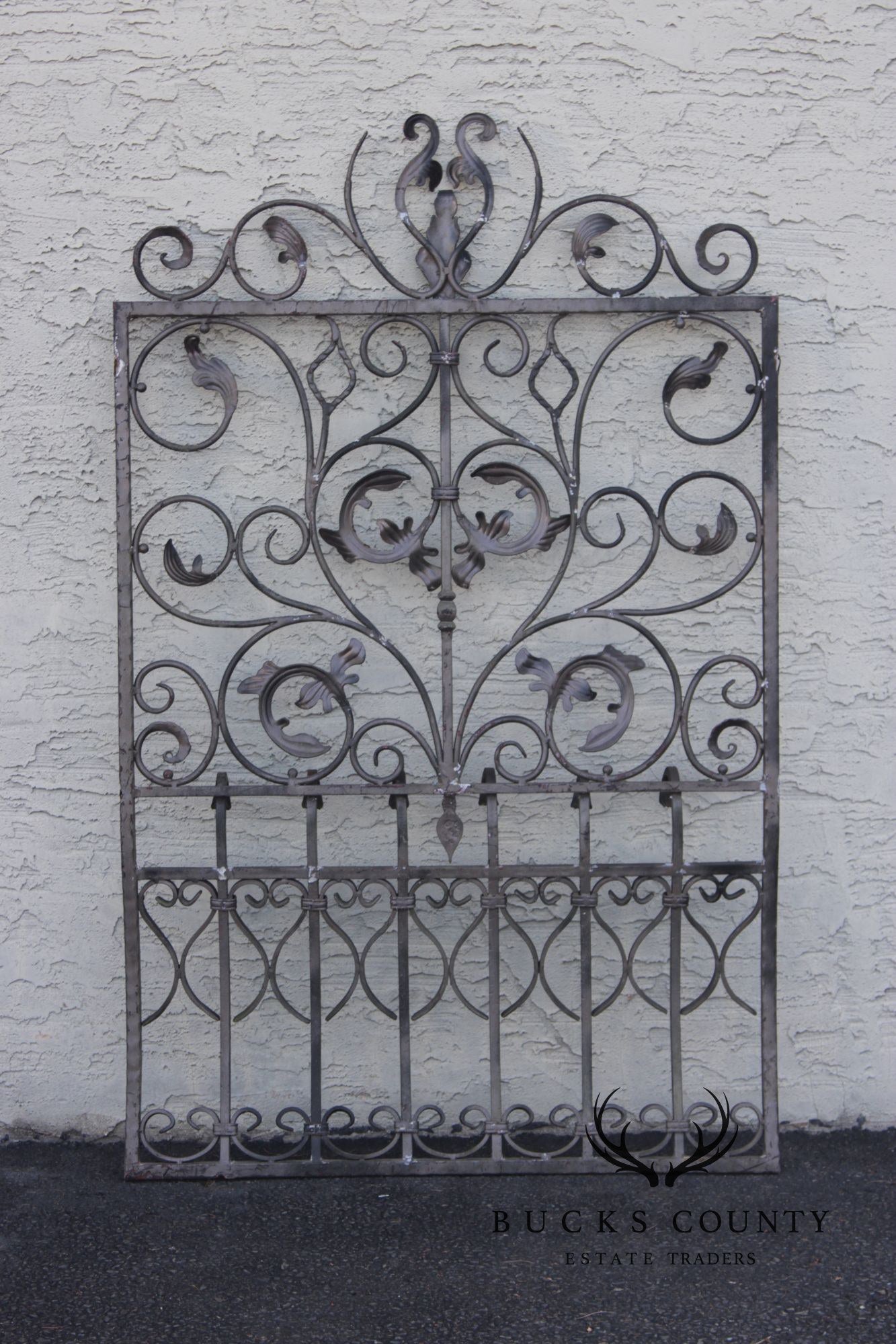 Vintage Pair Of Wrought Iron Decorative Garden Panels