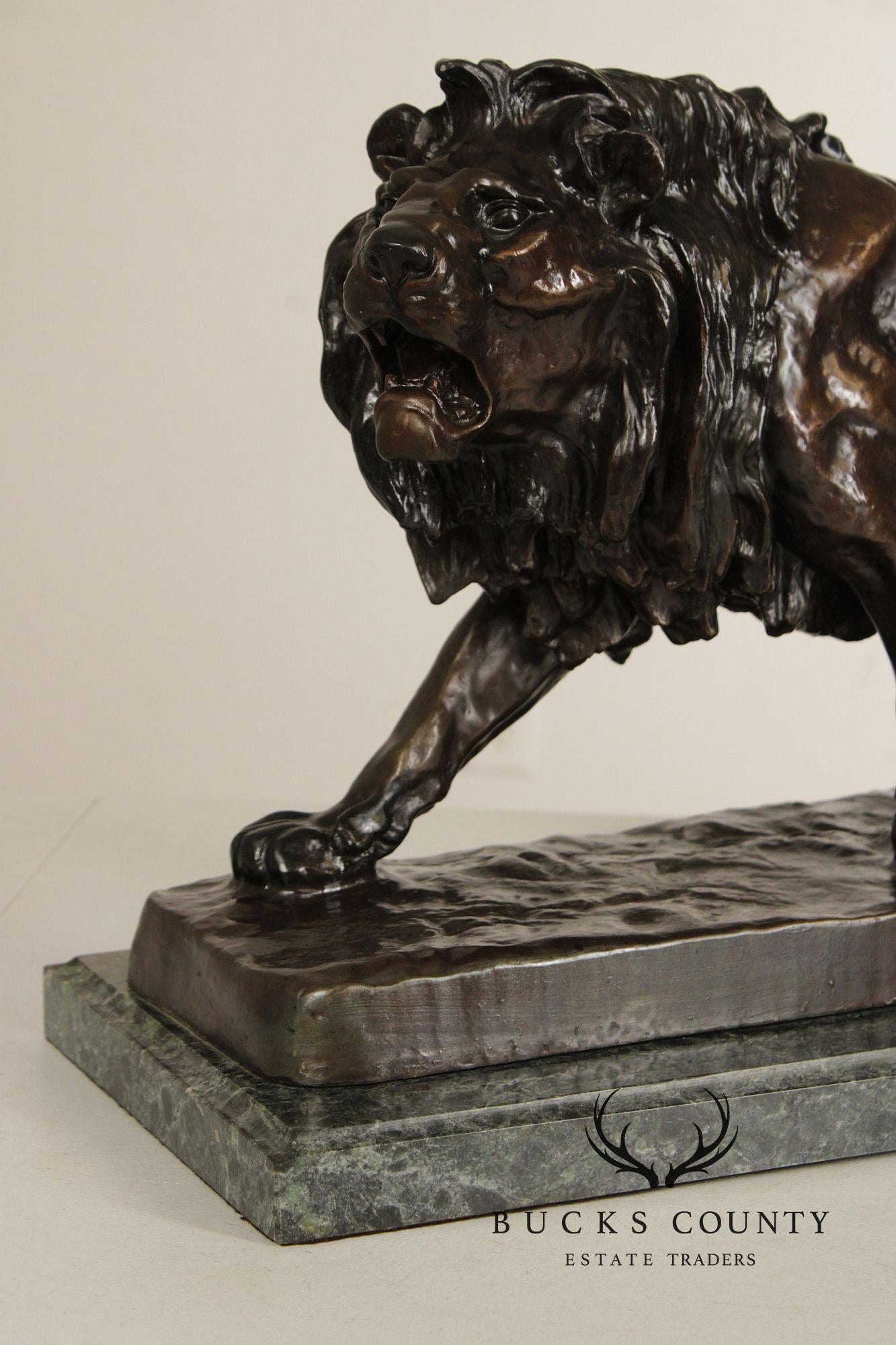 Louis Vidal Bronze Lion Statue