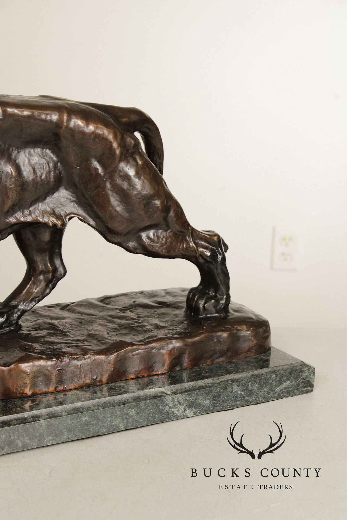Louis Vidal Bronze Lion Statue