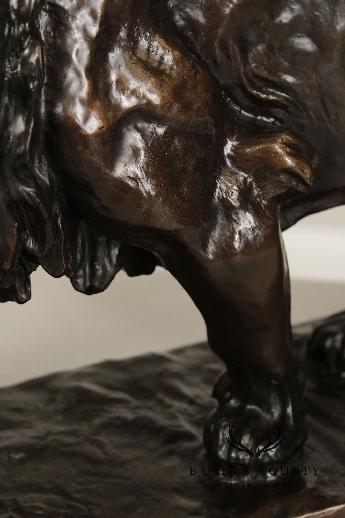 Louis Vidal Bronze Lion Statue