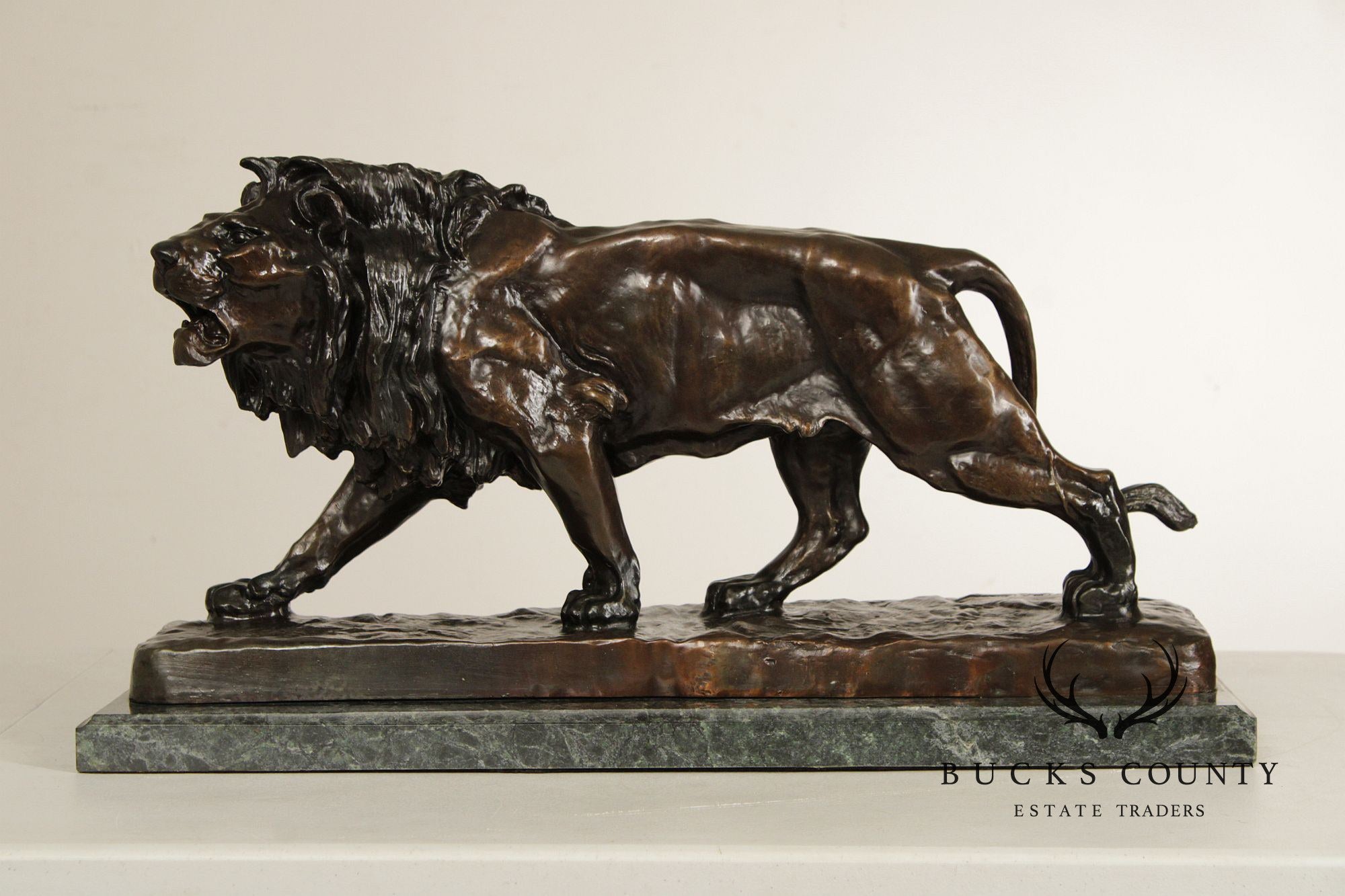 Louis Vidal Bronze Lion Statue