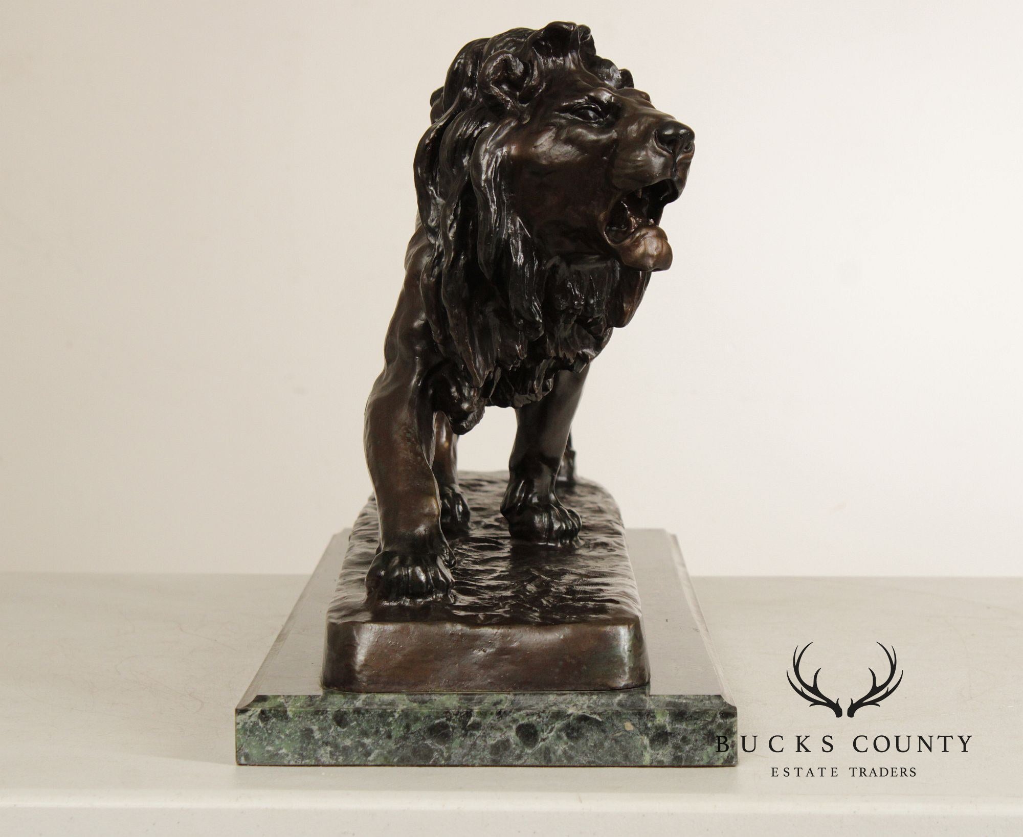 Louis Vidal Bronze Lion Statue
