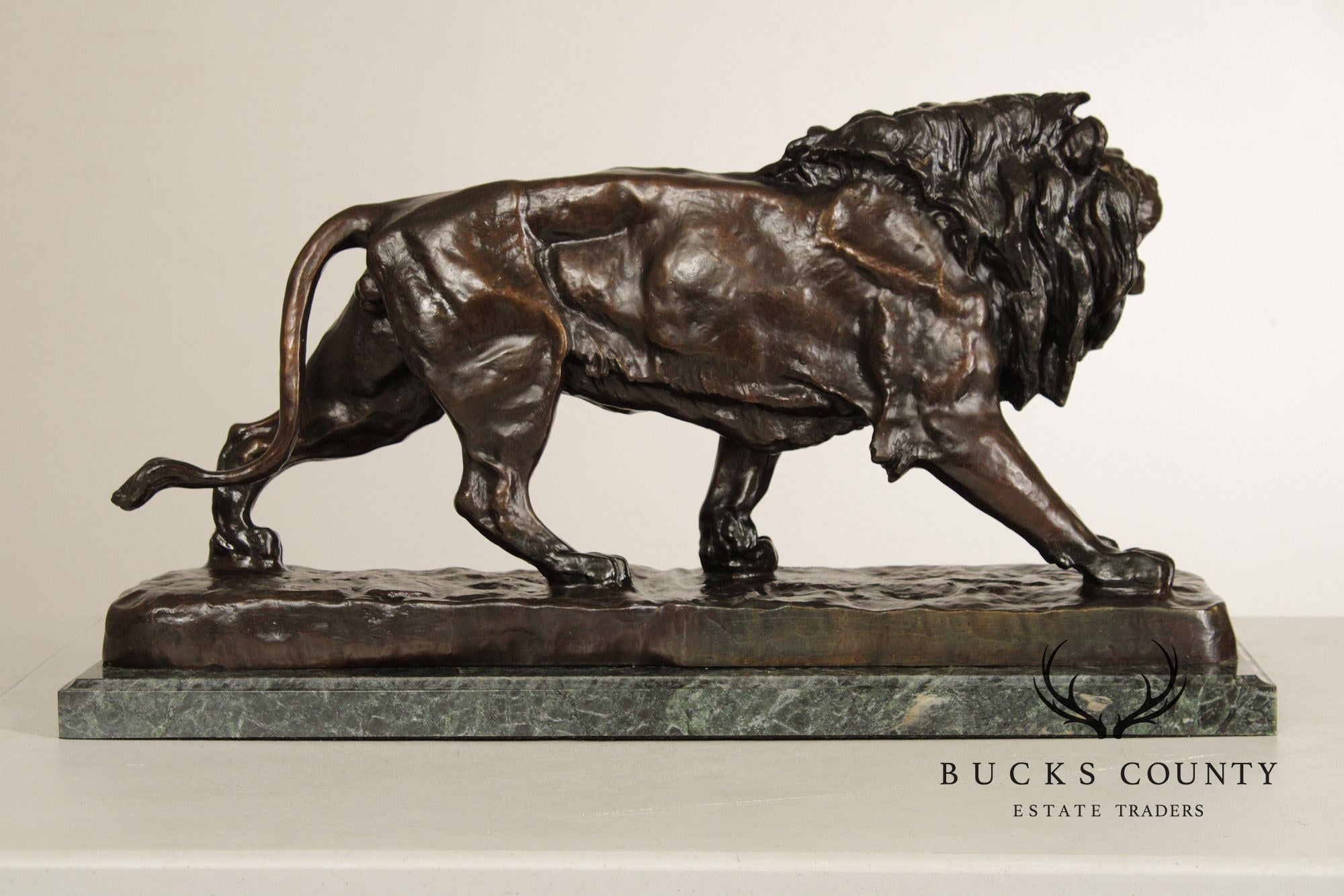 Louis Vidal Bronze Lion Statue