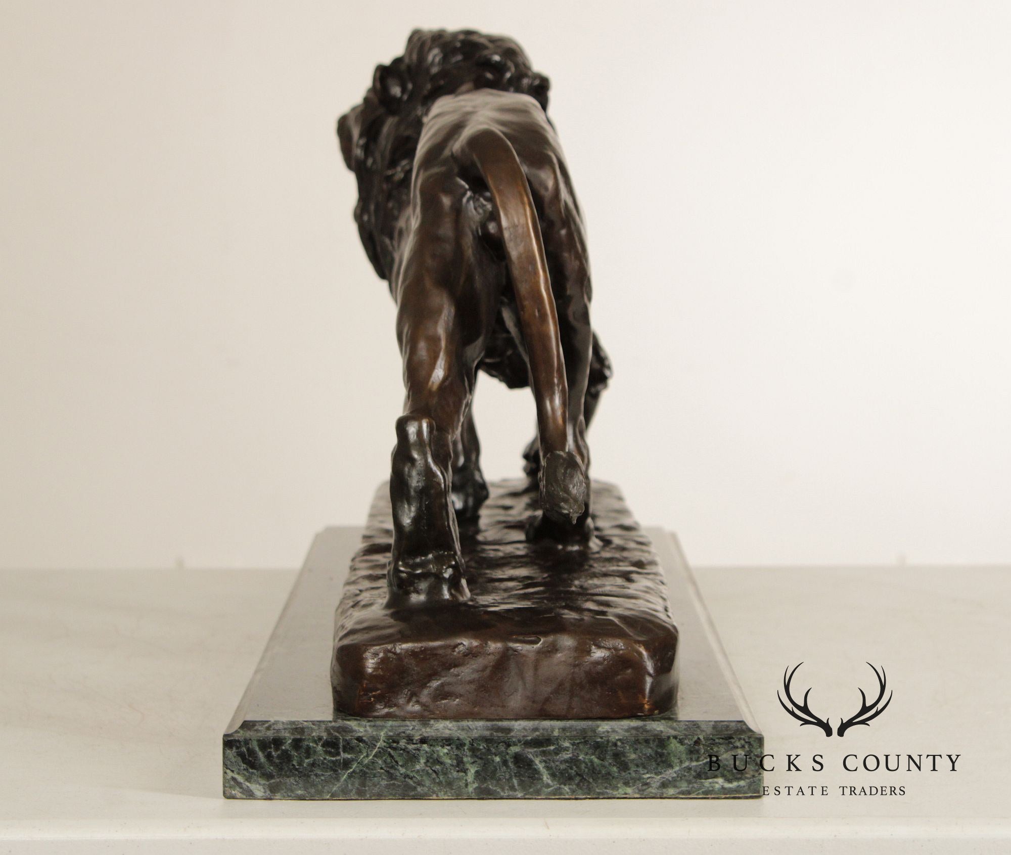 Louis Vidal Bronze Lion Statue