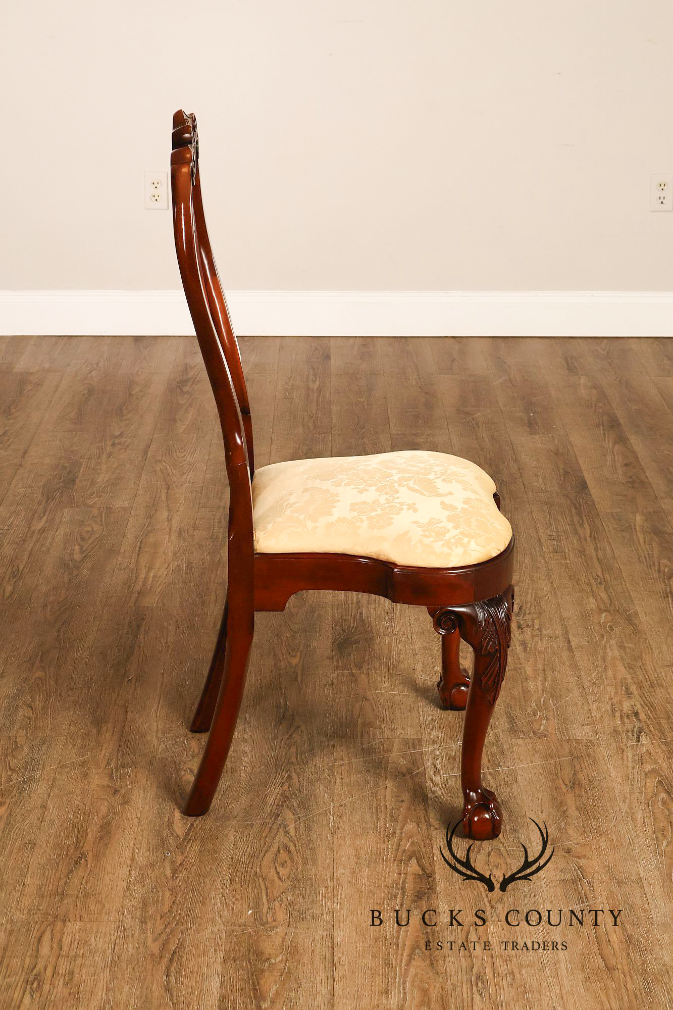 Kindel Winterthur Collection Set of Four Carved Dining Chairs