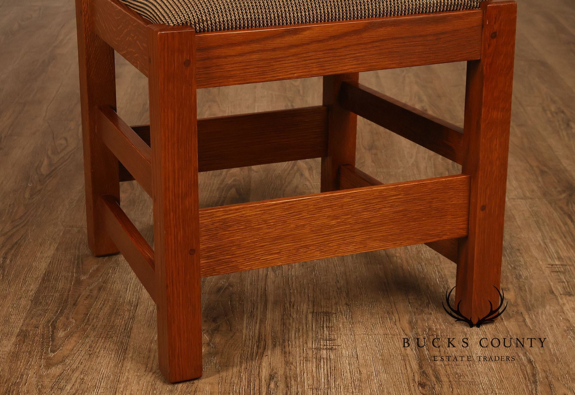 Stickley Mission Collection Set Of Four Oak Dining Side Chairs