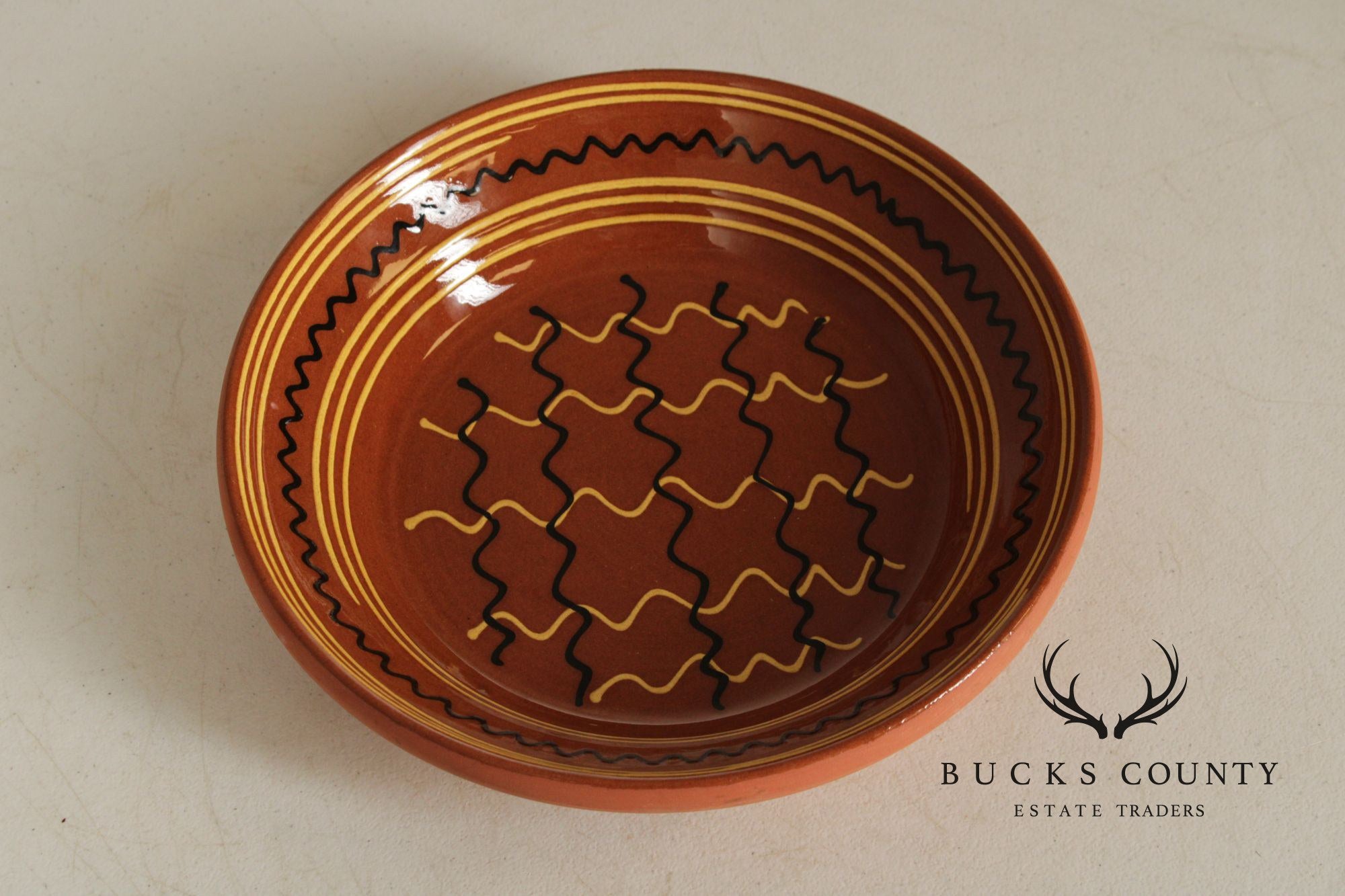 Breininger Pottery Pennsylvania Dutch Redware Charger