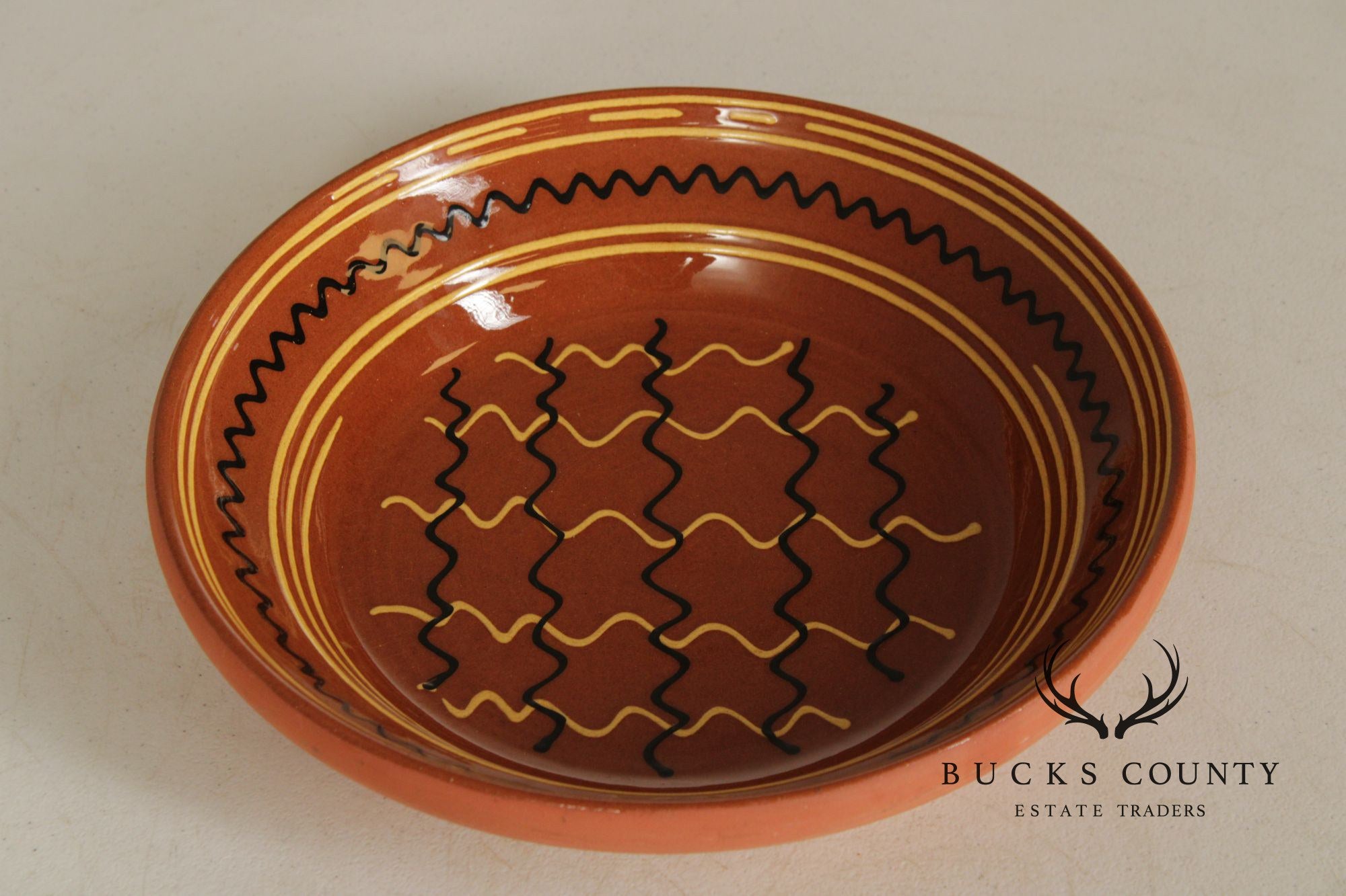 Breininger Pottery Pennsylvania Dutch Redware Charger