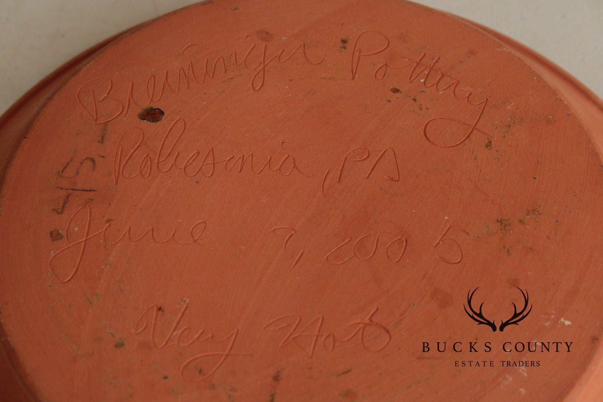 Breininger Pottery Pennsylvania Dutch Redware Charger