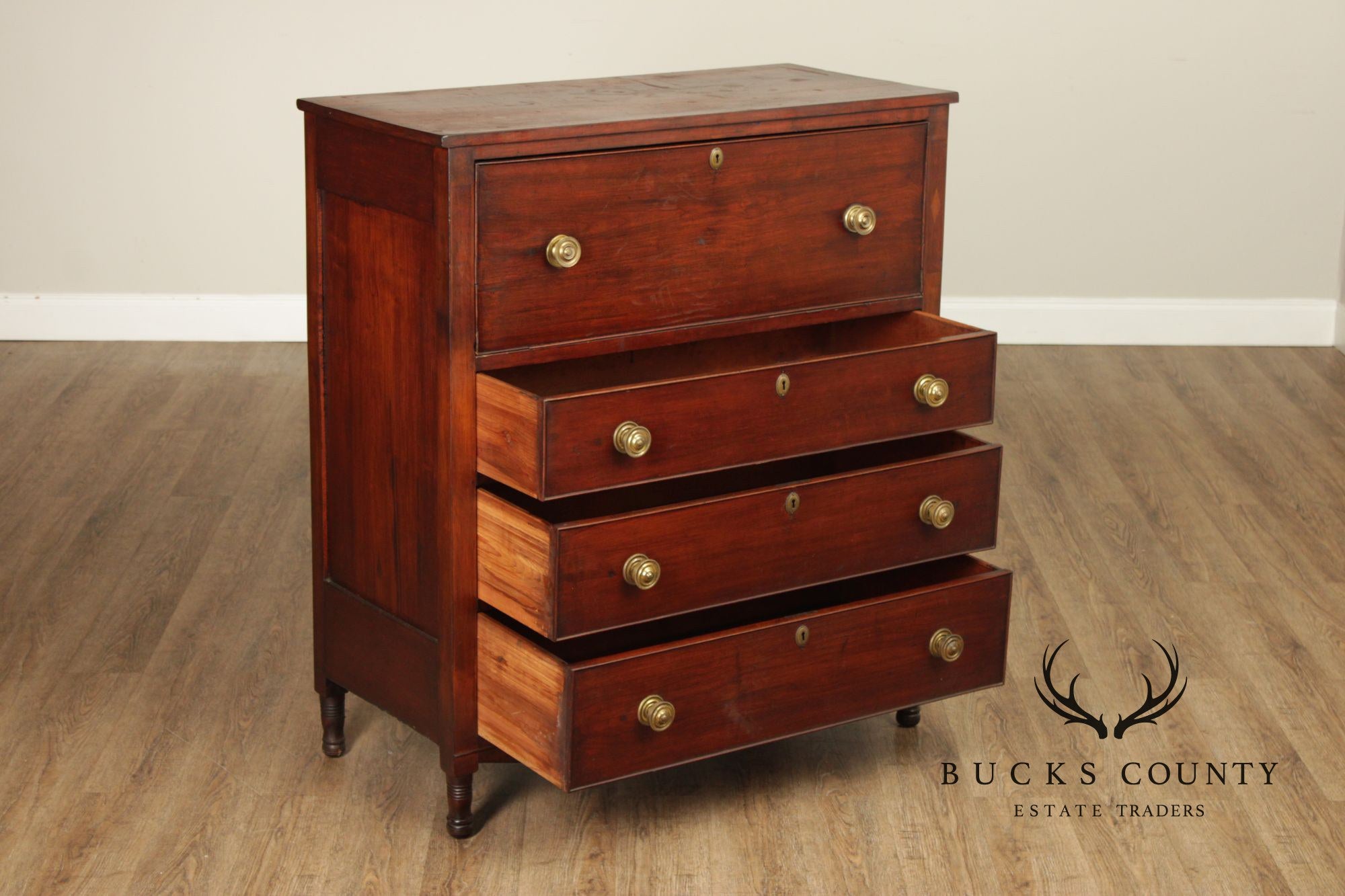 Antique American Federal Period Butler's Chest Of Drawers