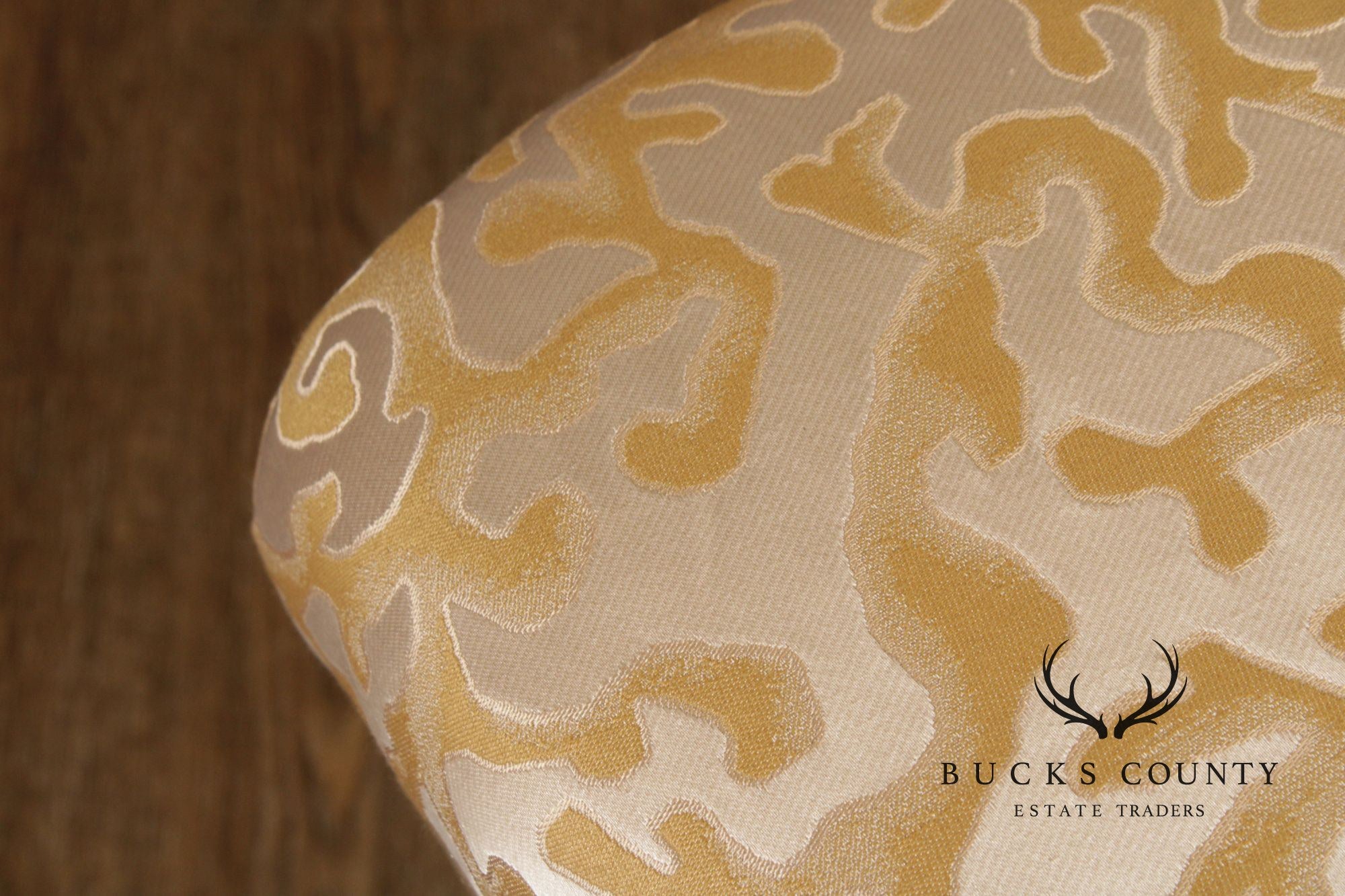 French Louis XVI Style Vintage Pair Painted Stools With Upholstered Seats
